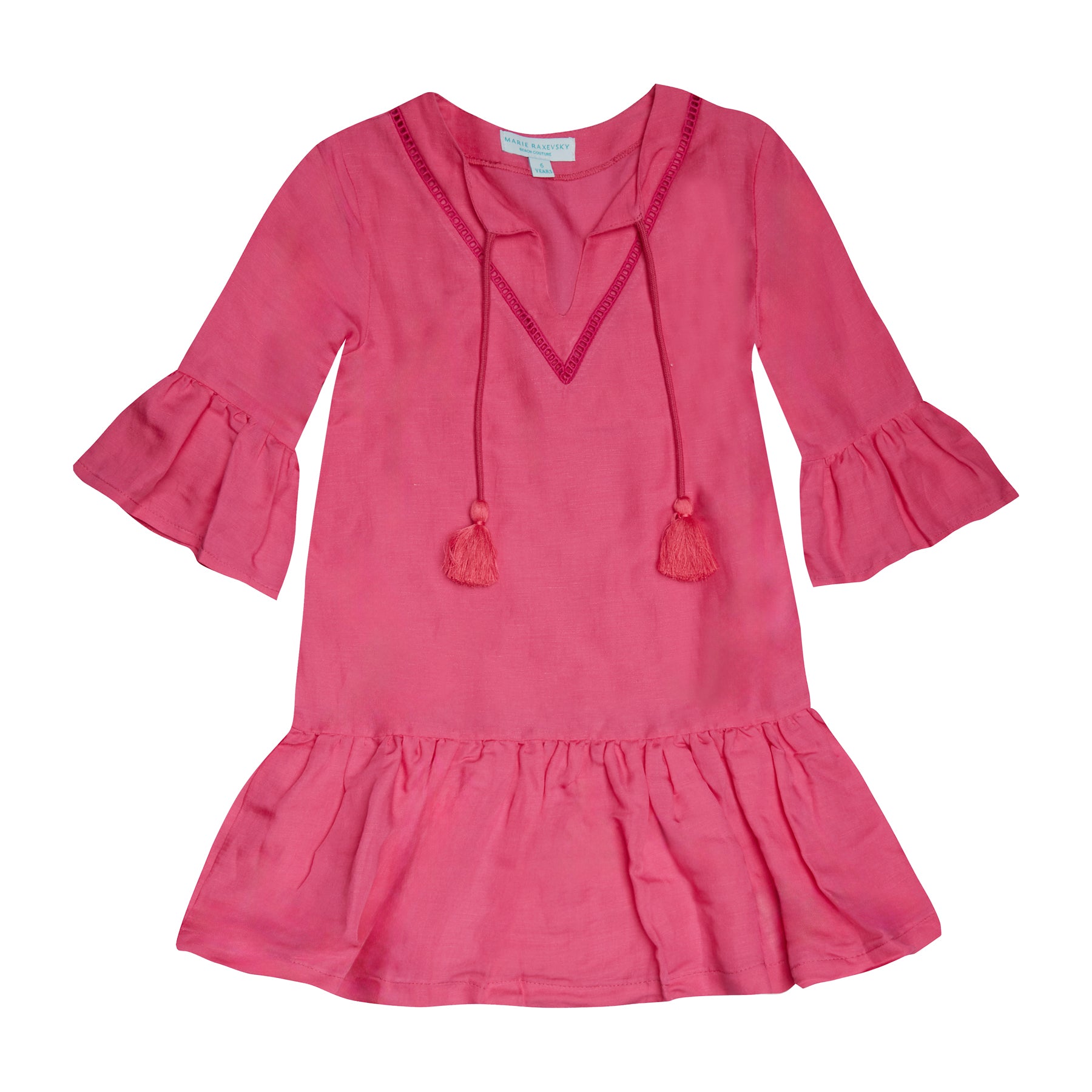 GIRL'S KAFTAN DRESS FUCHSIA