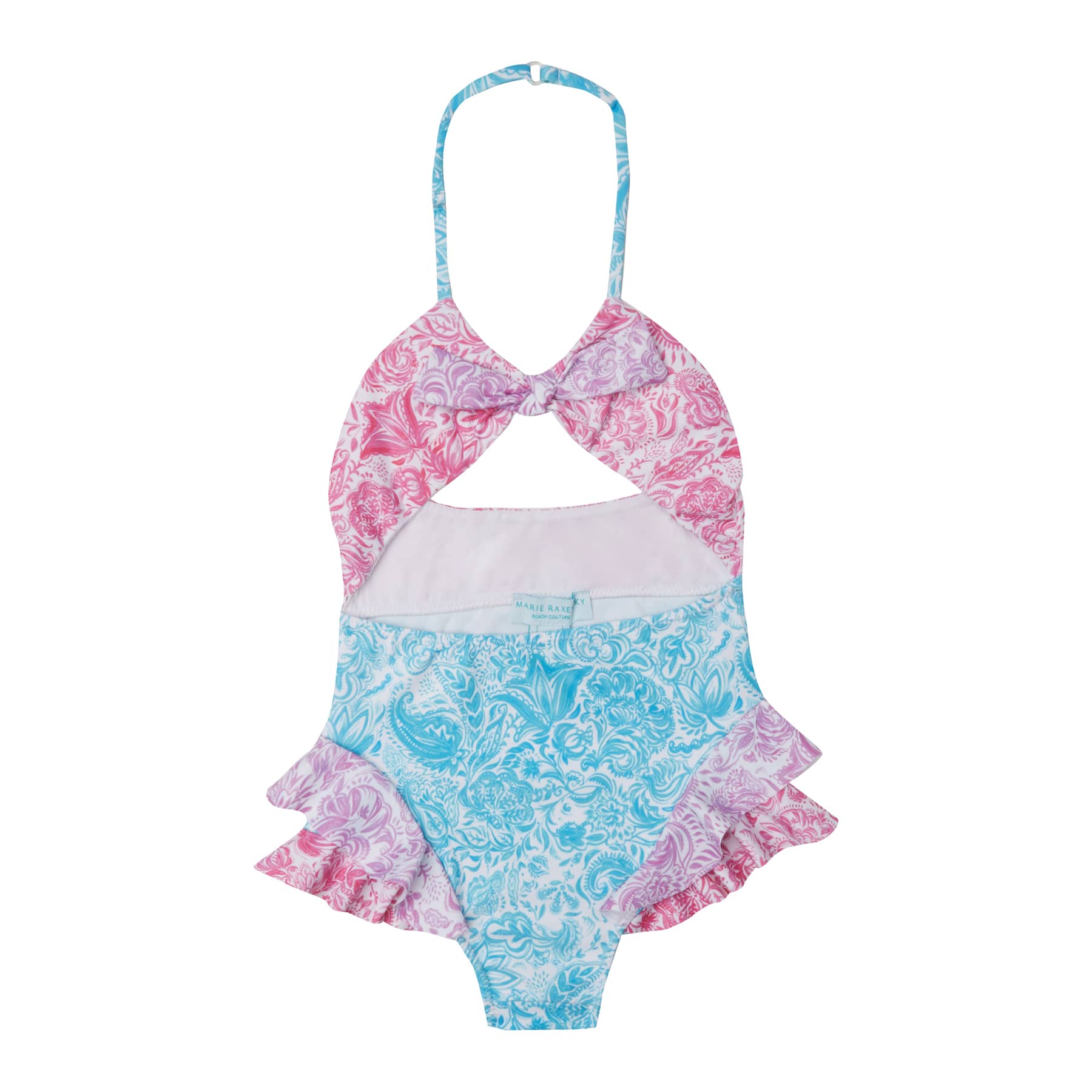 GIRL'S ONE PIECE SPAGHETTI PAISLEY MIX