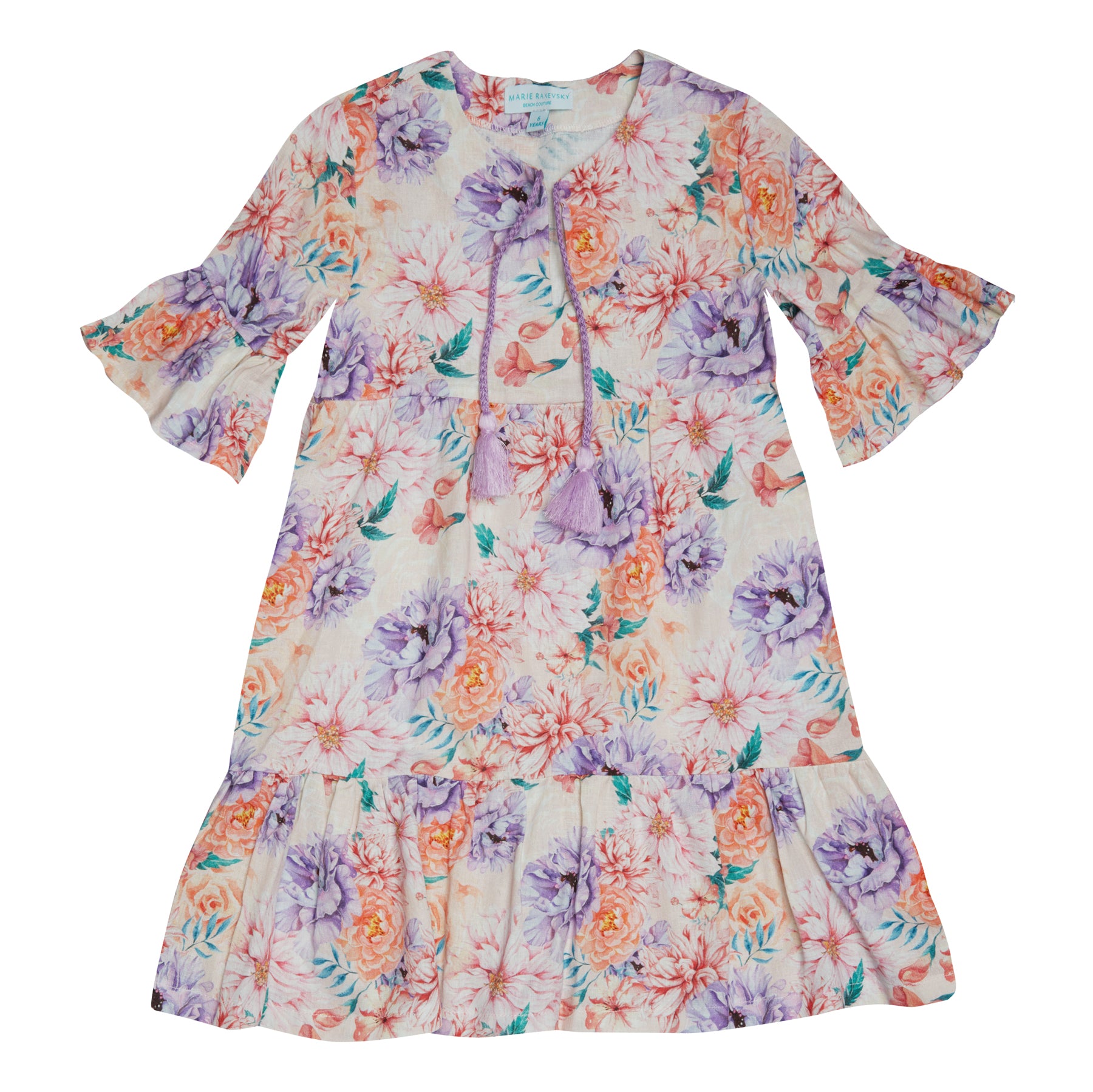 GIRL'S LINEN DRESS ROMANTIC