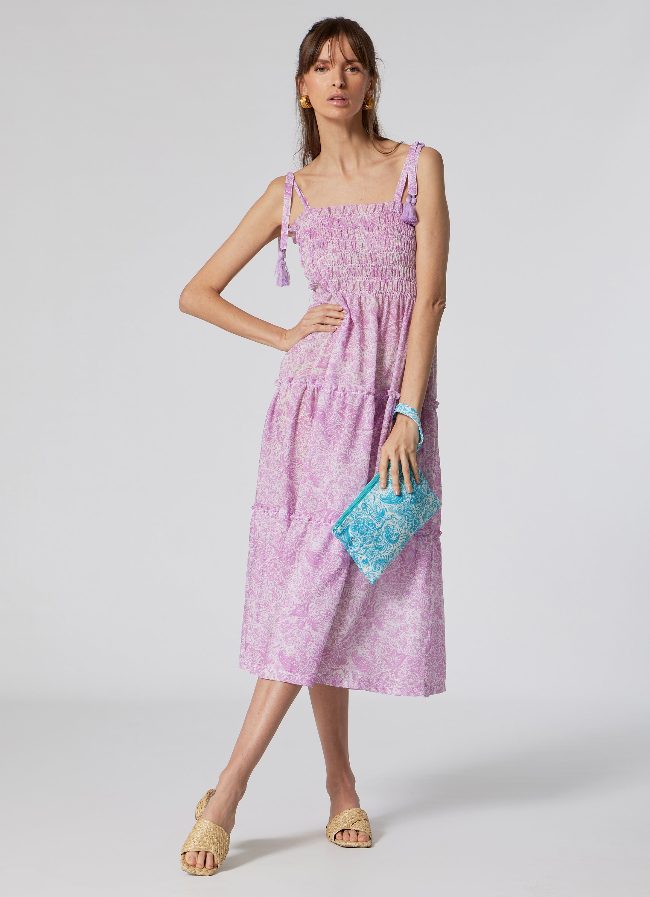 WOMEN'S DRESS PAISLEY LILLAC
