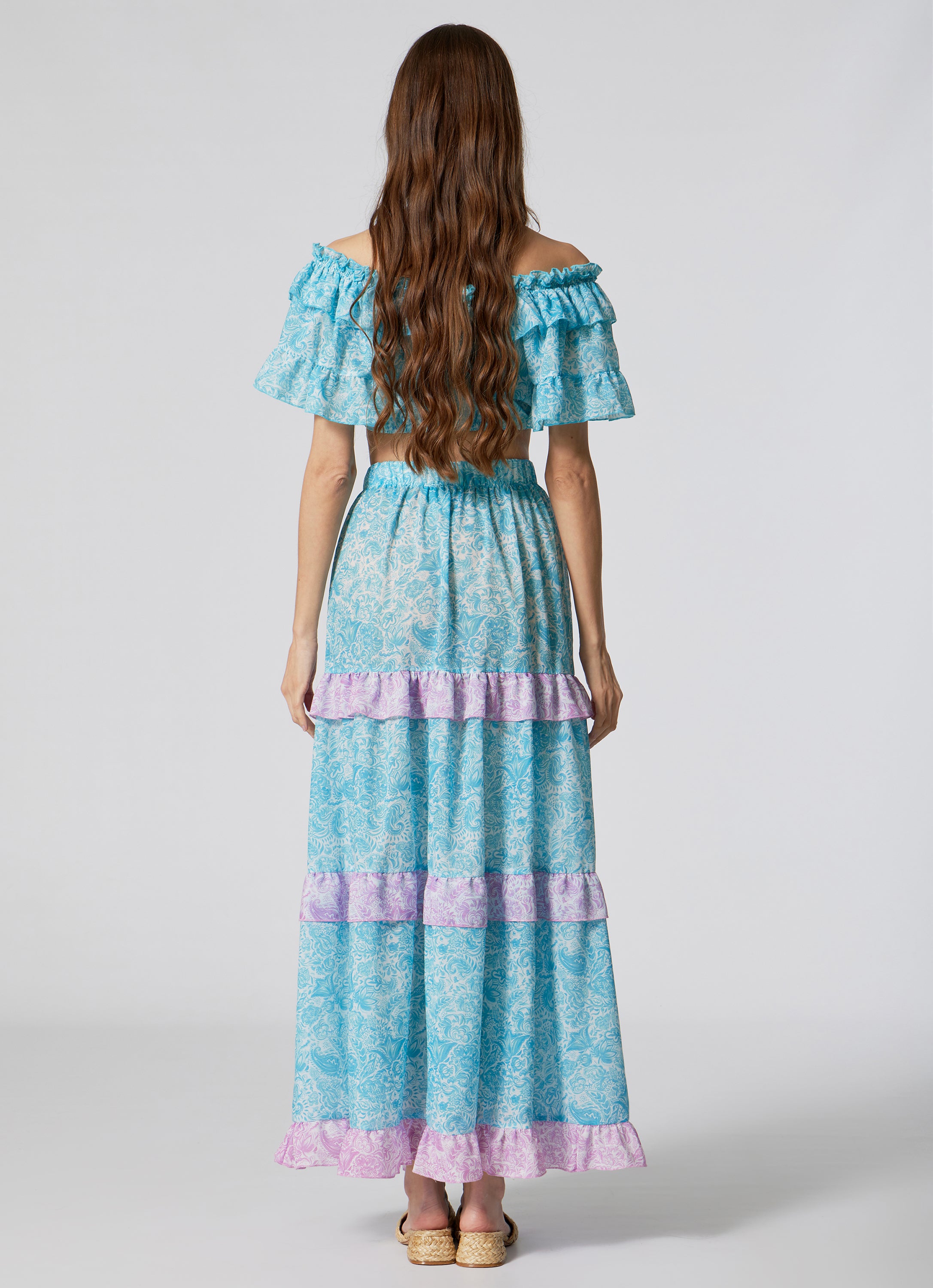 WOMEN'S LONG SKIRT MIX PAISLEY