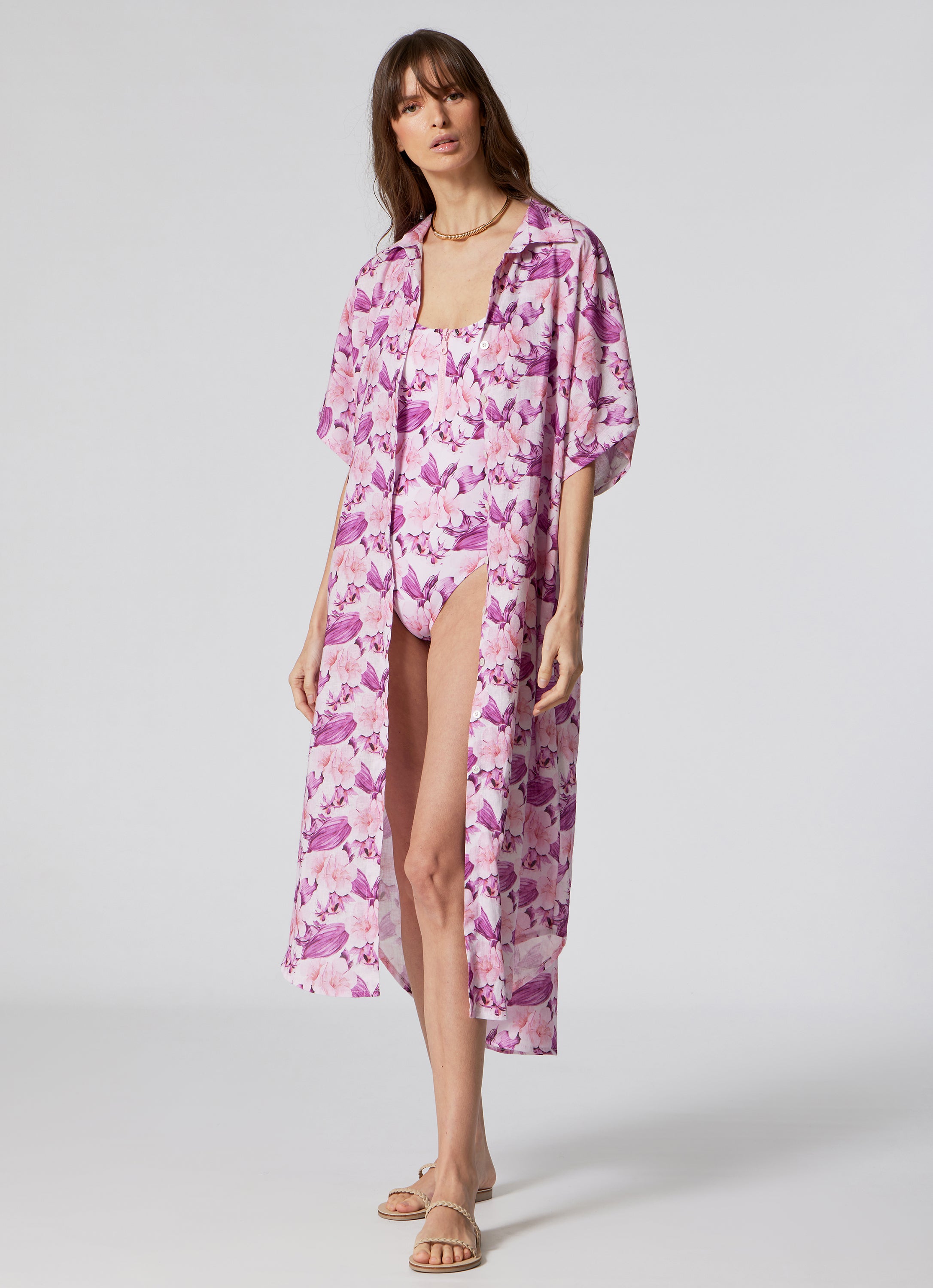 WOMEN’S LONGSHIRT DRESS FLOWERS