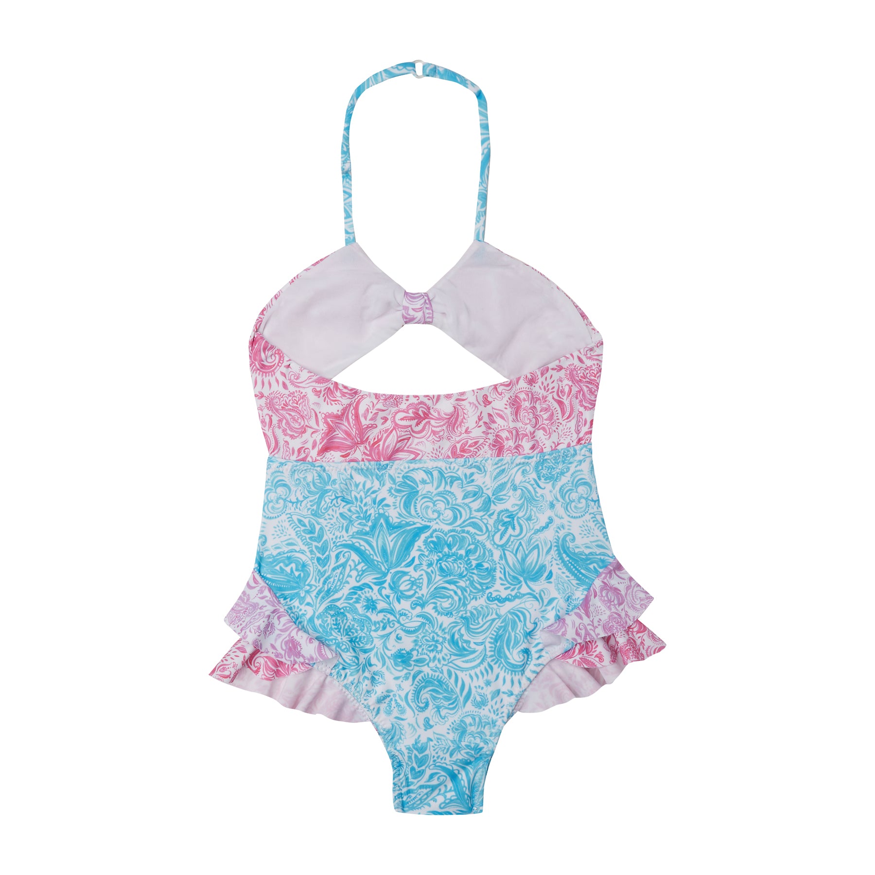 GIRL'S ONE PIECE SPAGHETTI PAISLEY MIX
