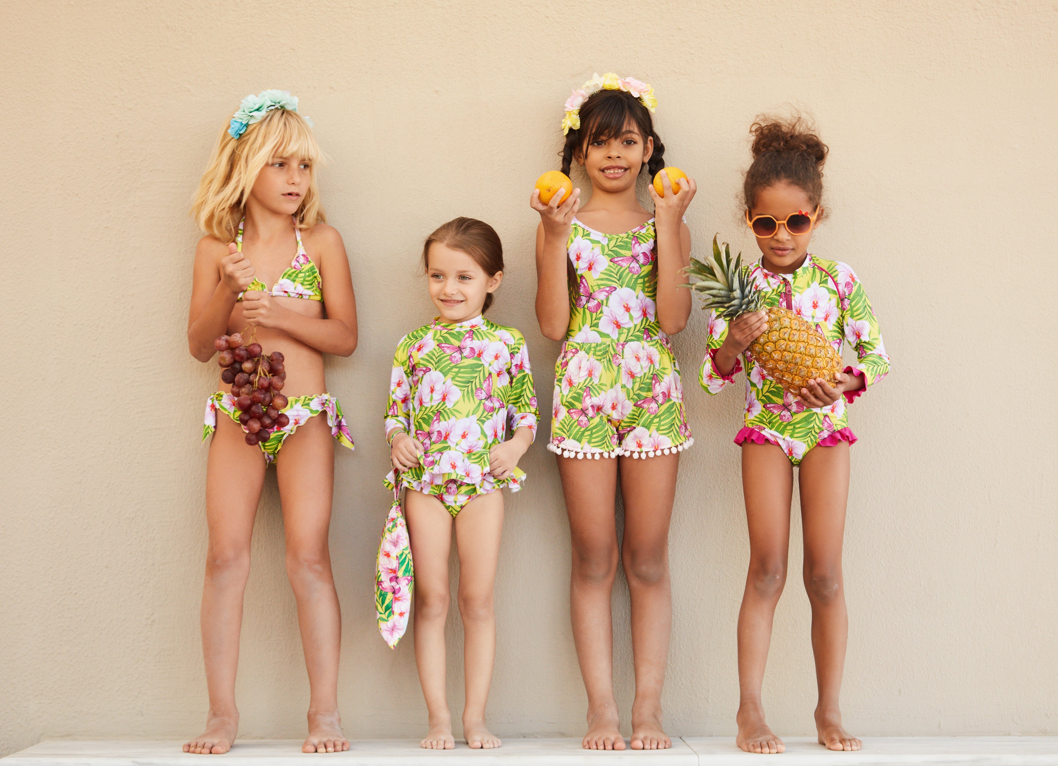 GIRL'S SHORTS ORCHIDS