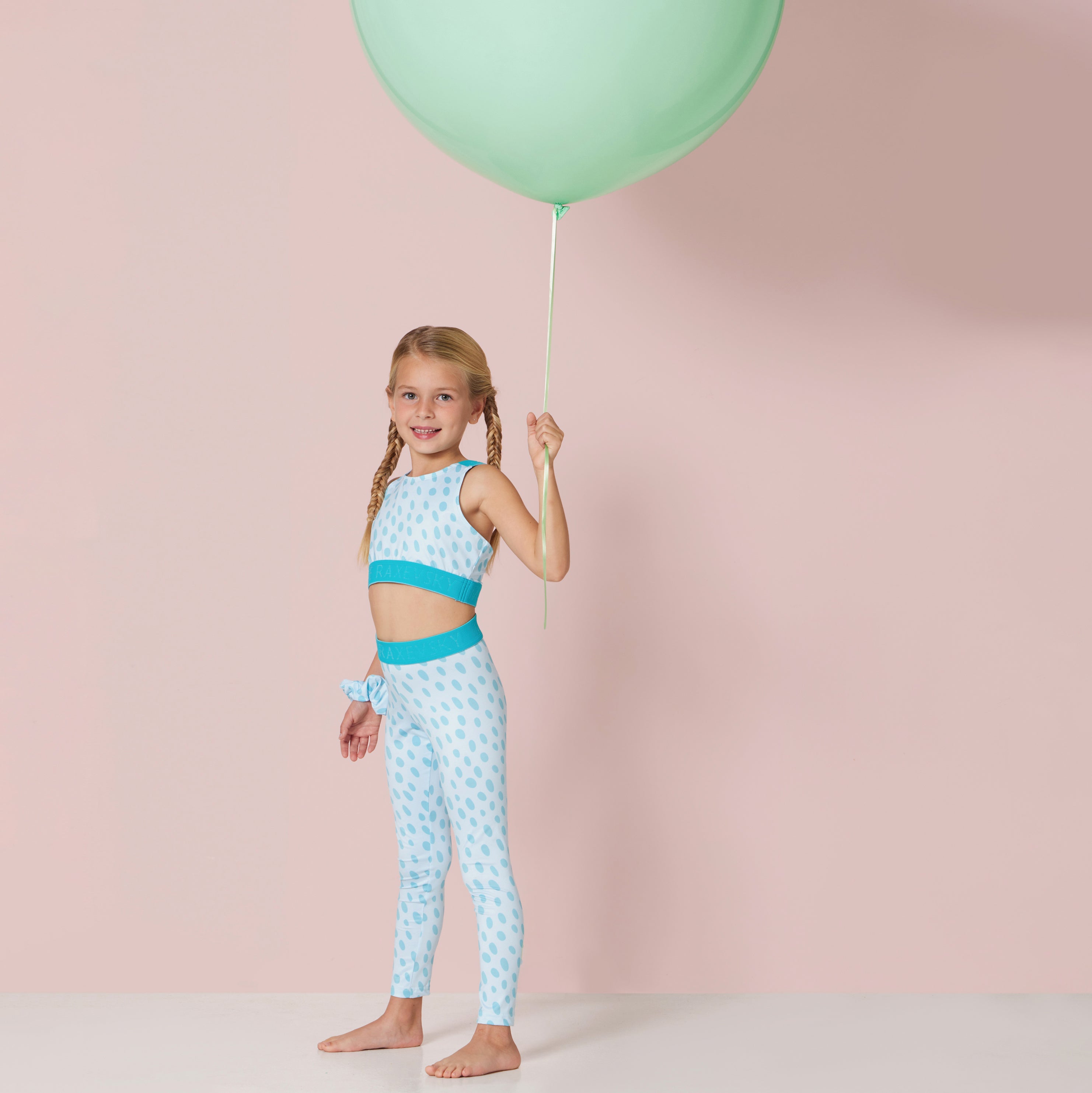 GIRL'S ACTIVE TOP AQUA DROPES