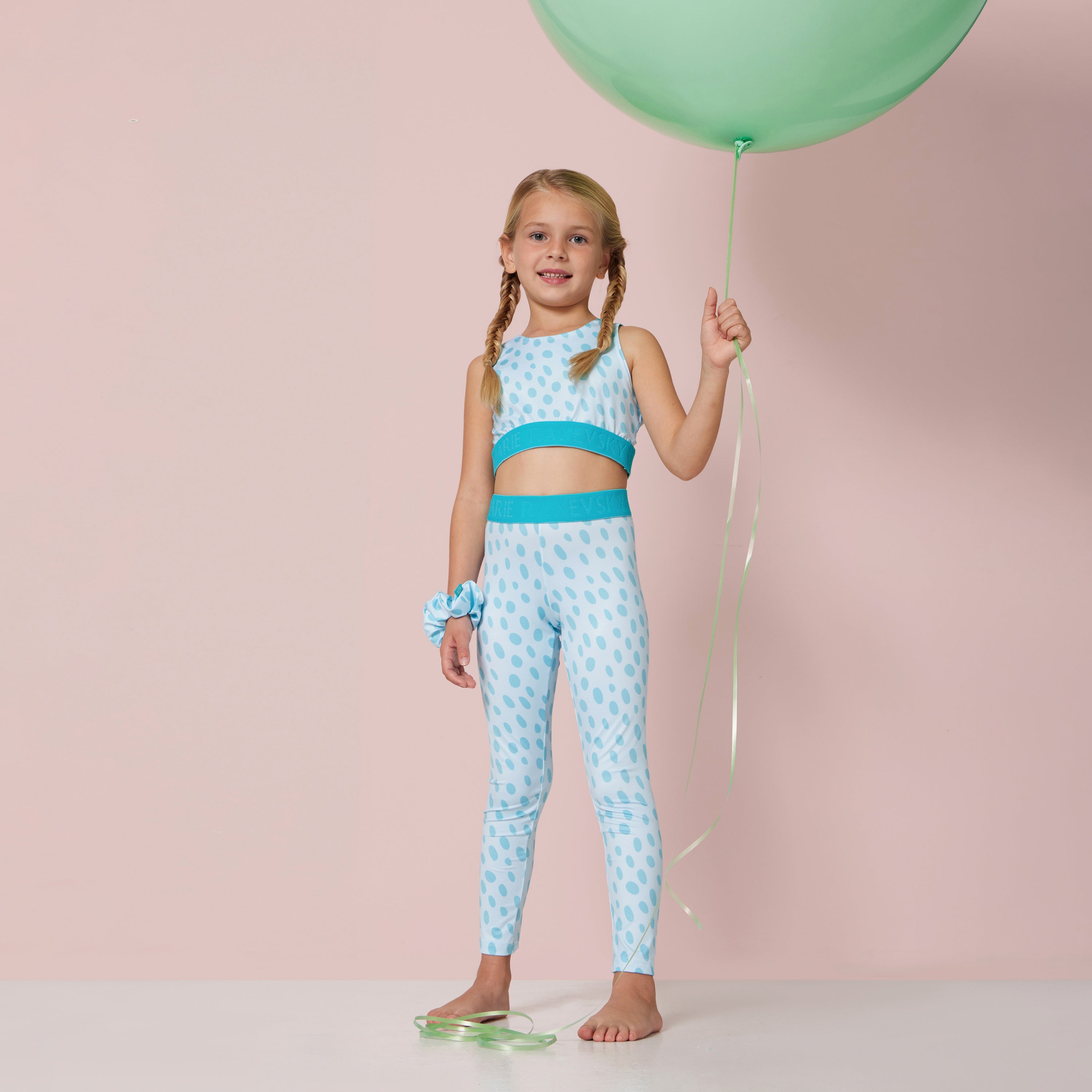GIRL'S LEGGINGS AQUA DROPS