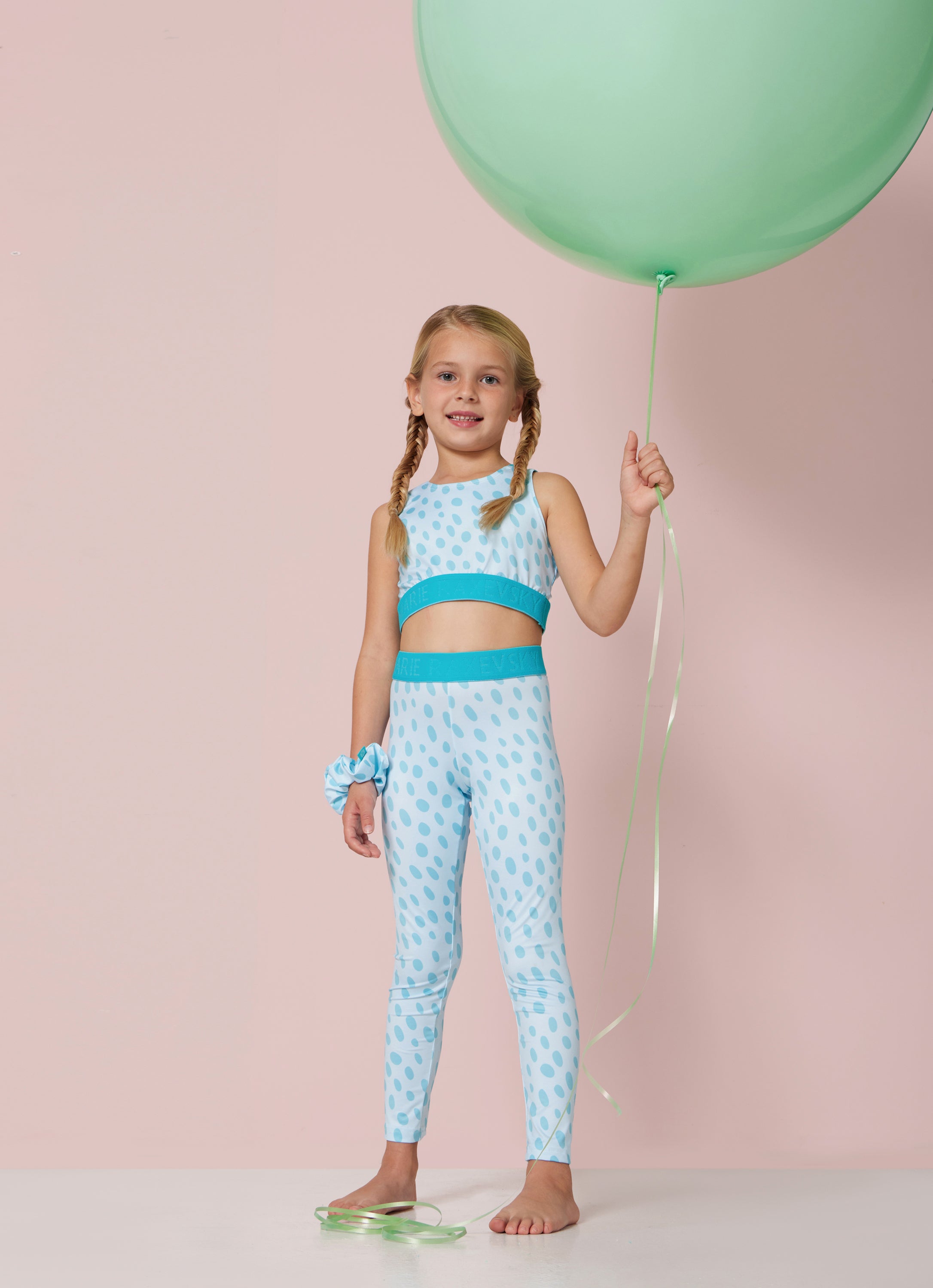 GIRL'S LEGGINGS AQUA DROPS