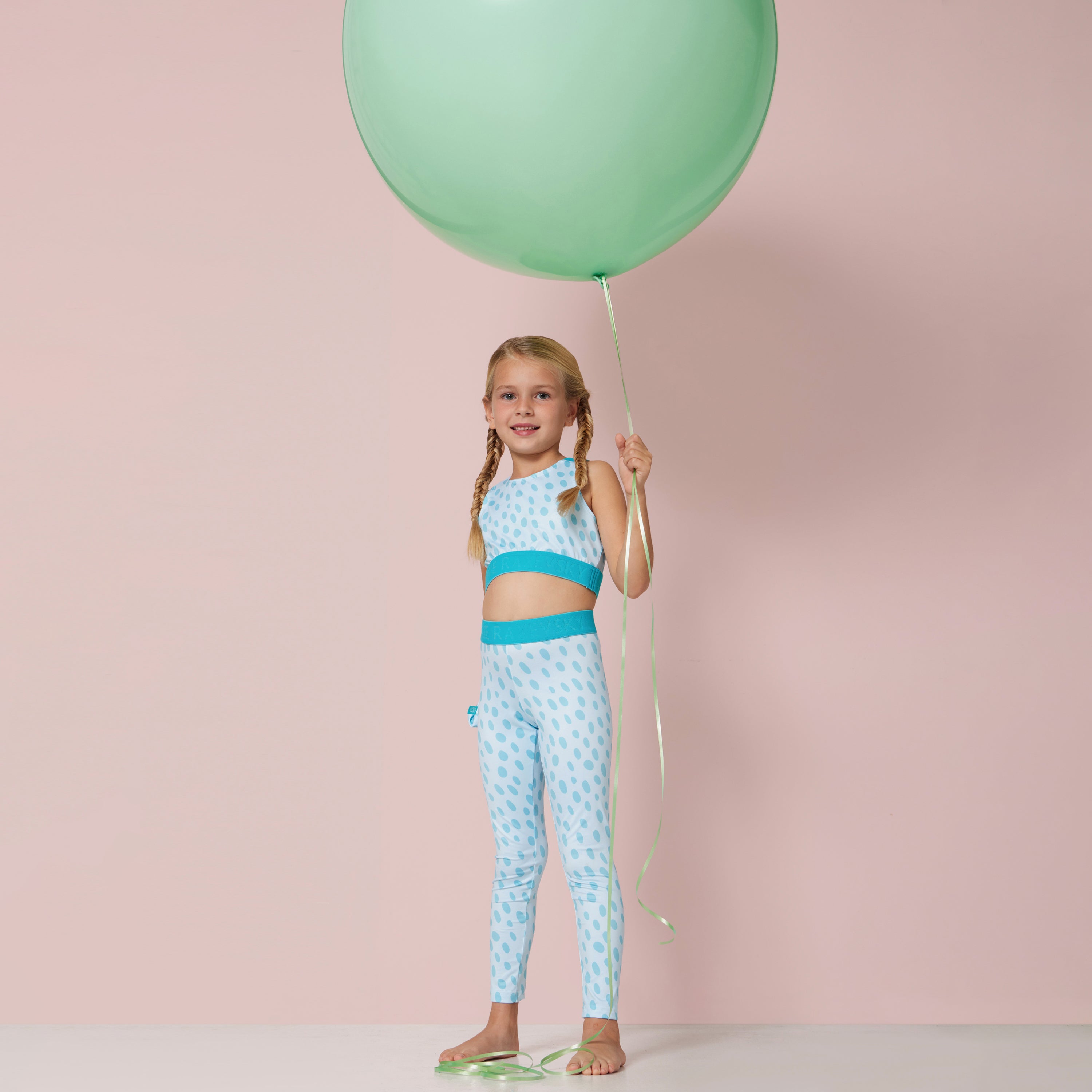GIRL'S LEGGINGS AQUA DROPS