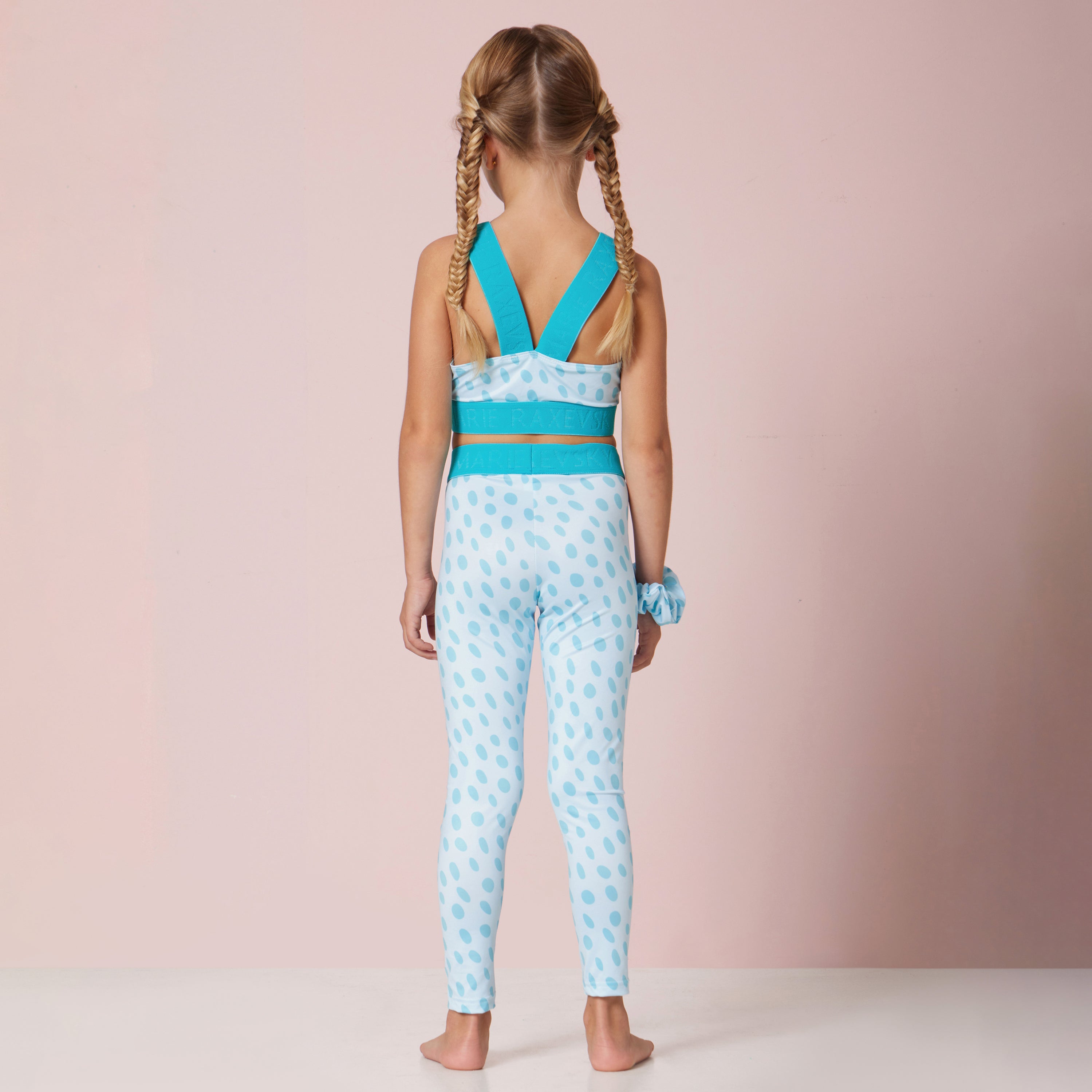 GIRL'S ACTIVE TOP AQUA DROPES
