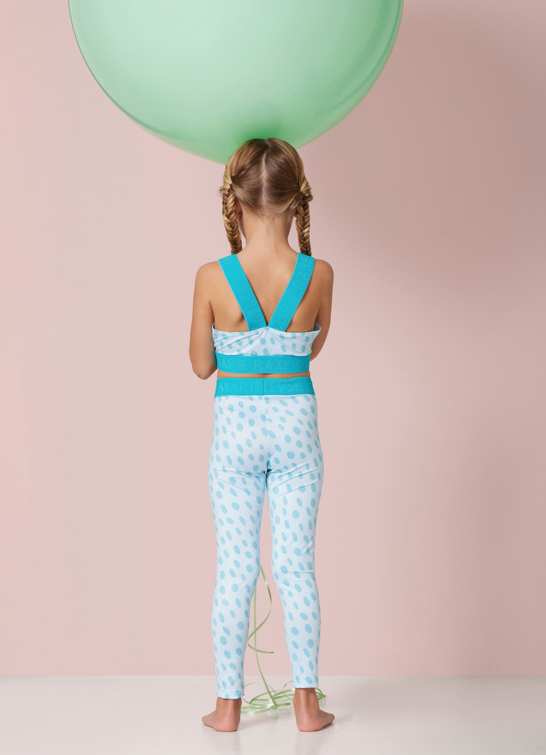 GIRL'S LEGGINGS AQUA DROPS