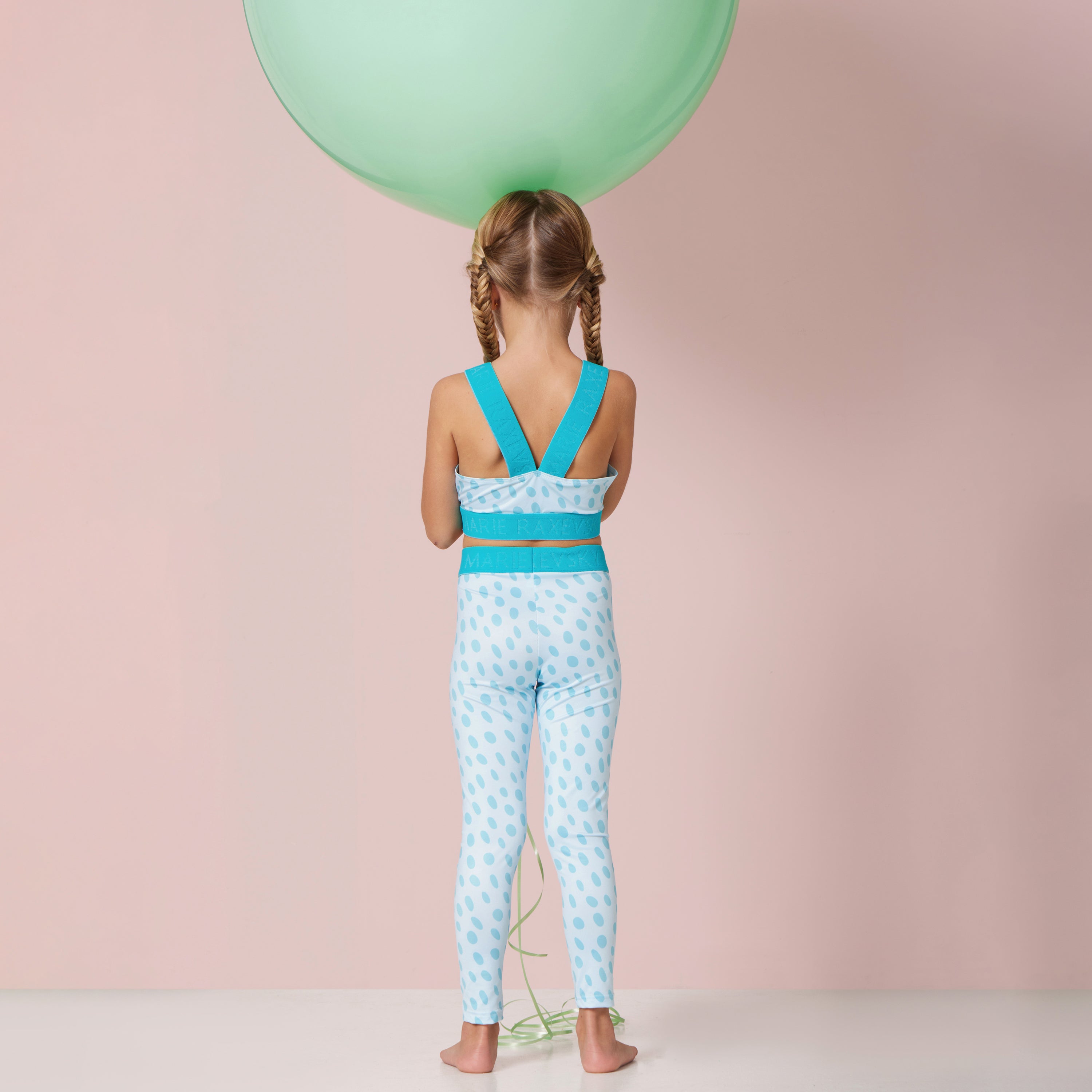 GIRL'S ACTIVE TOP AQUA DROPES