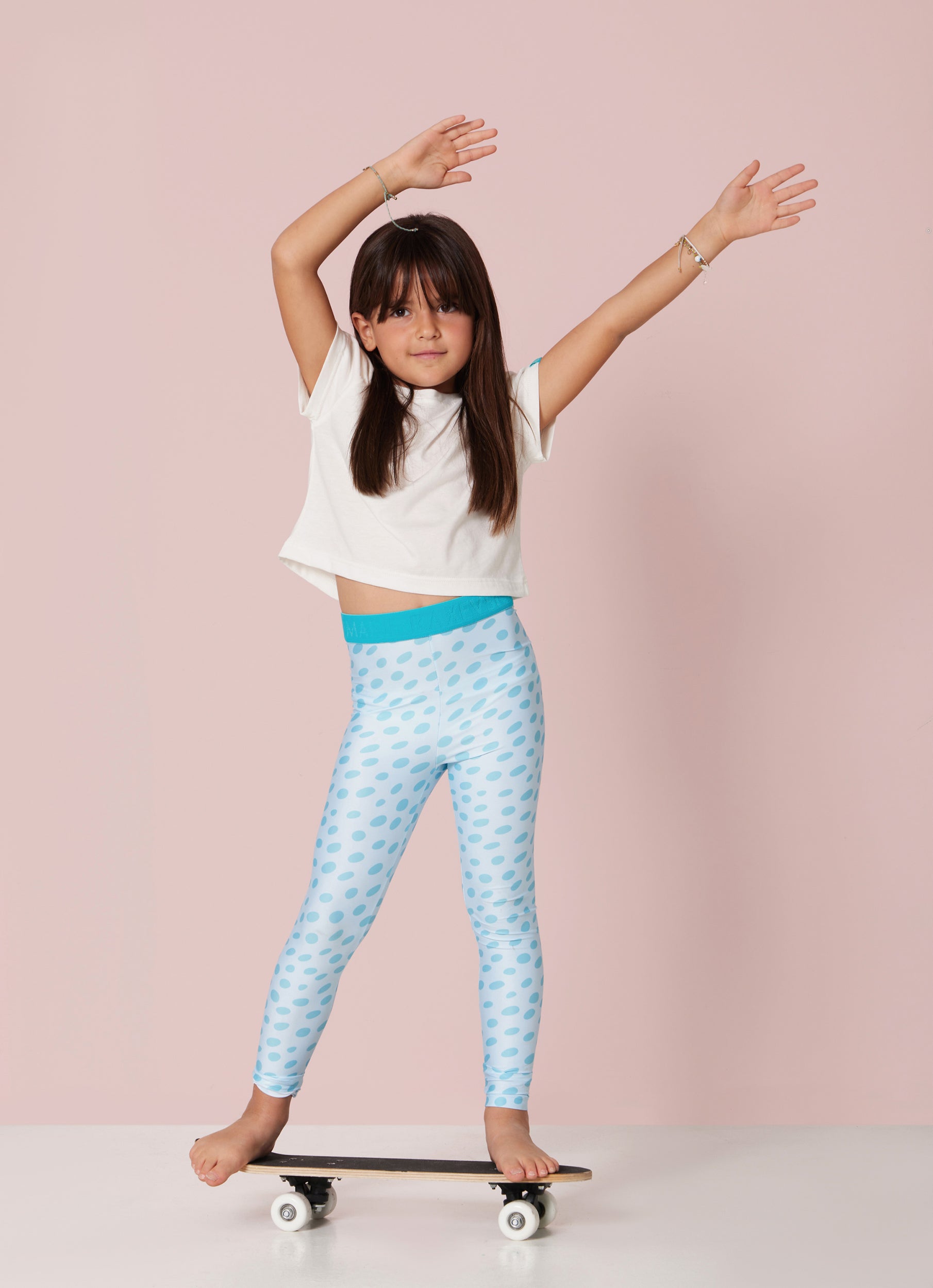GIRL'S LEGGINGS AQUA DROPS