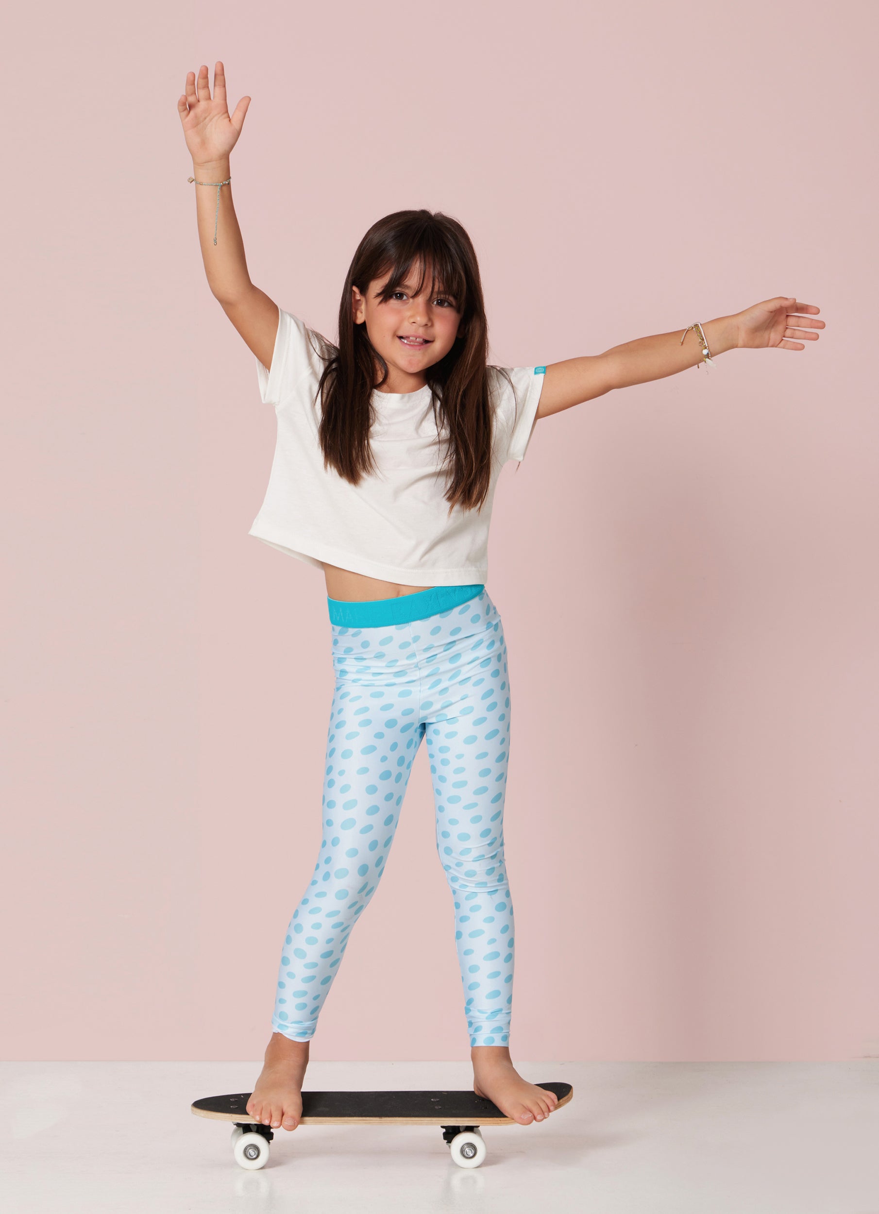 GIRL'S LEGGINGS AQUA DROPS