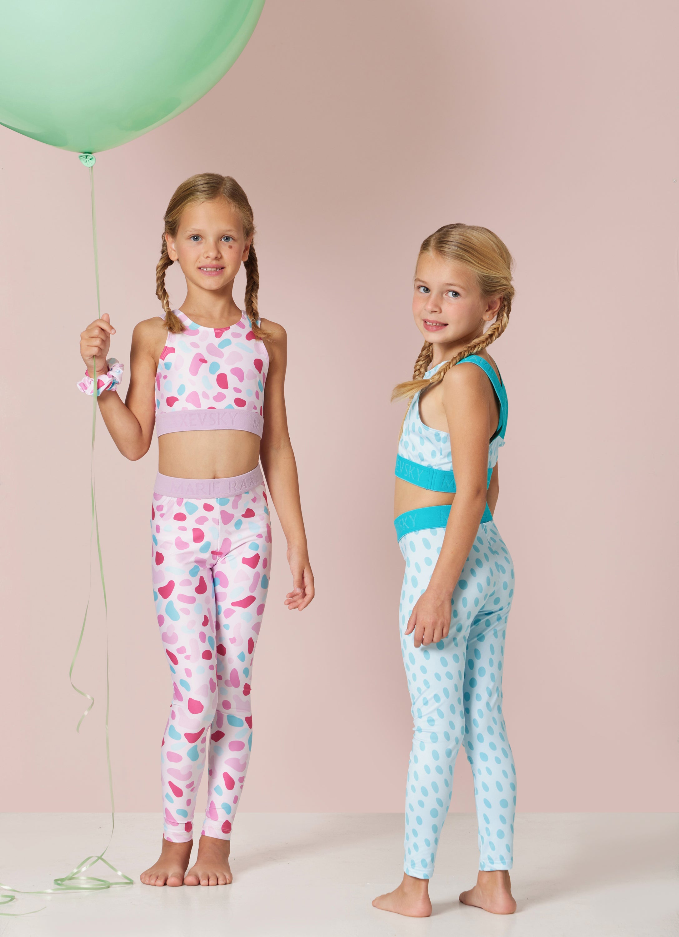 GIRL'S LEGGINGS AQUA DROPS