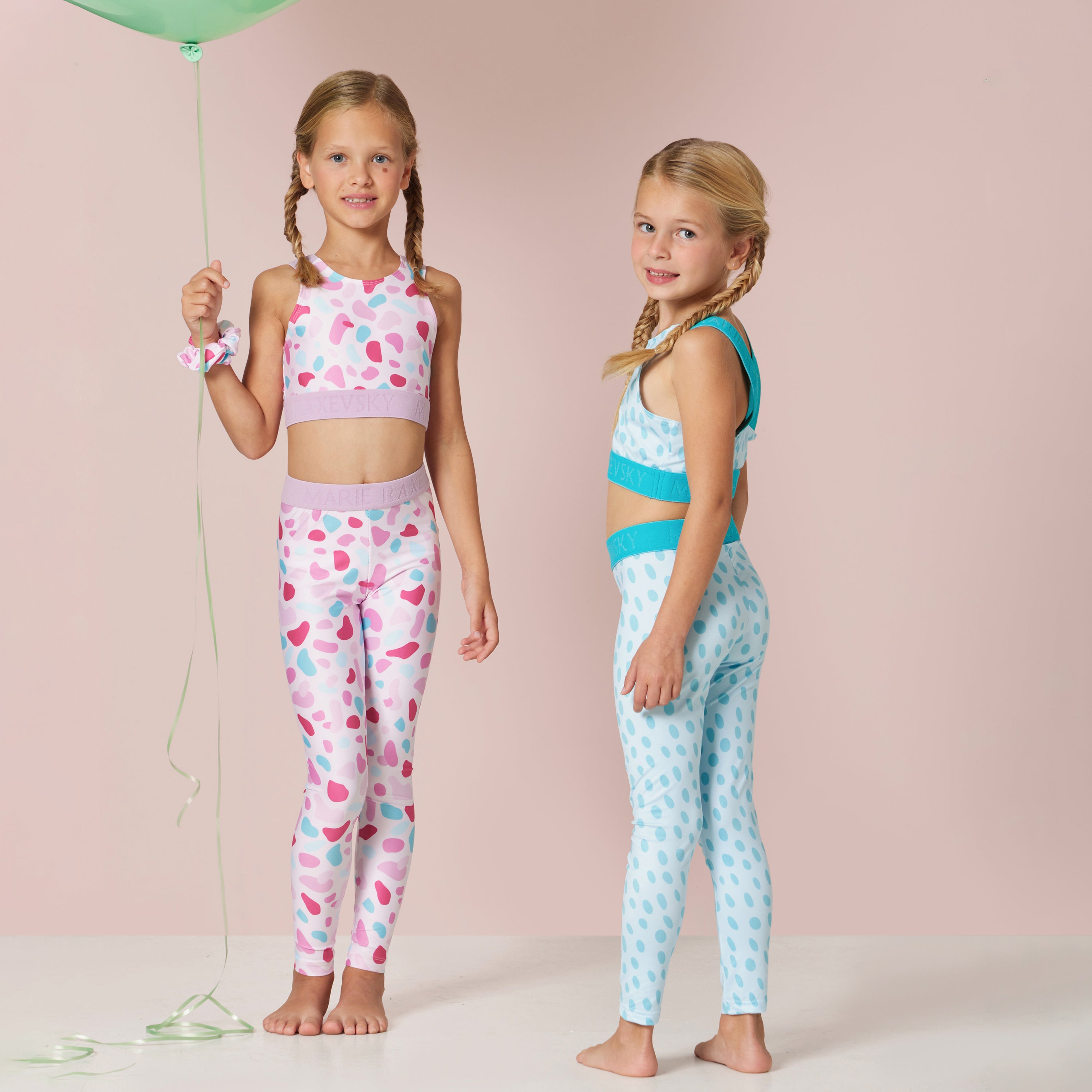 GIRL'S LEGGINGS AQUA DROPS