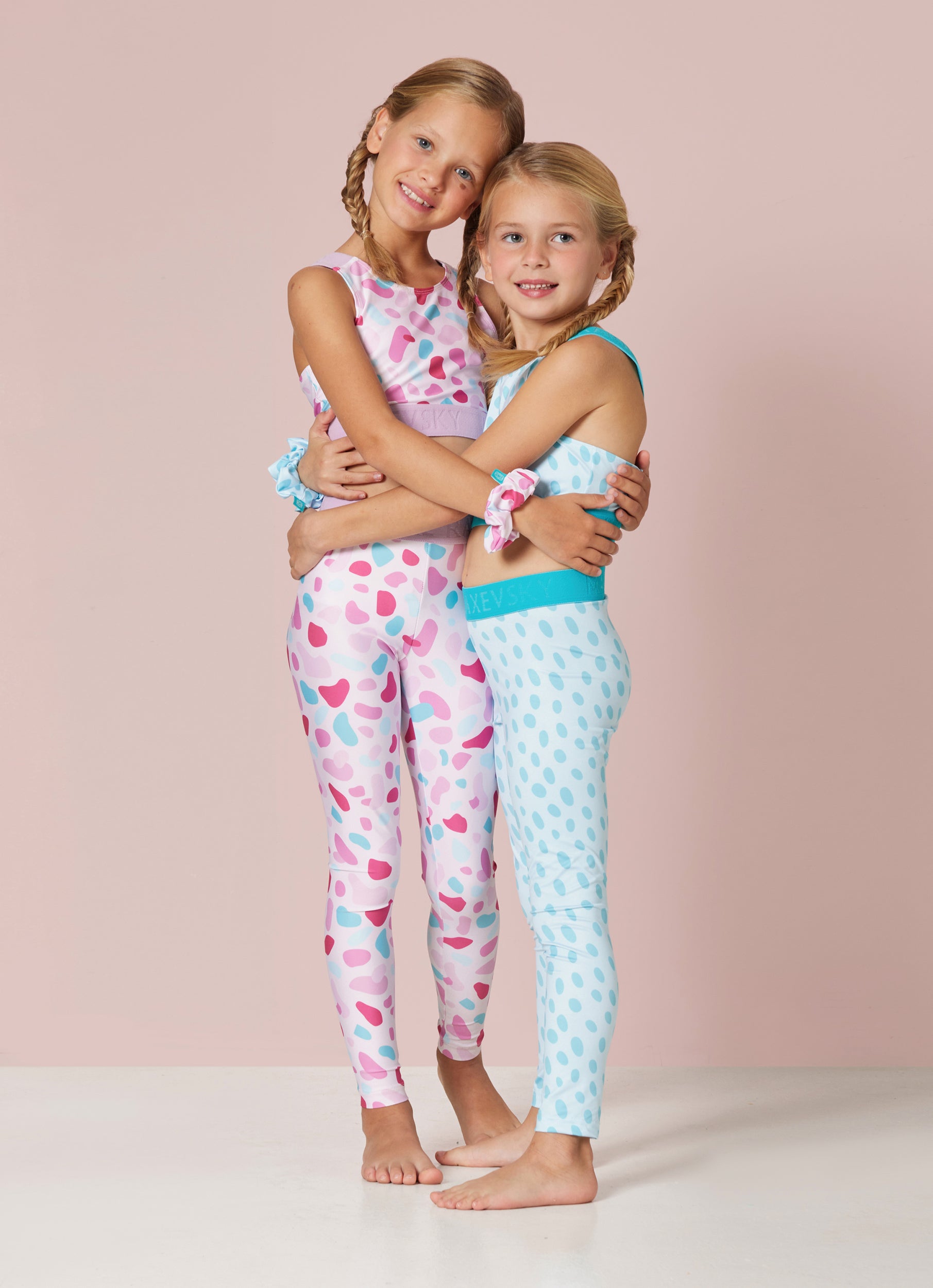 GIRL'S LEGGINGS AQUA DROPS