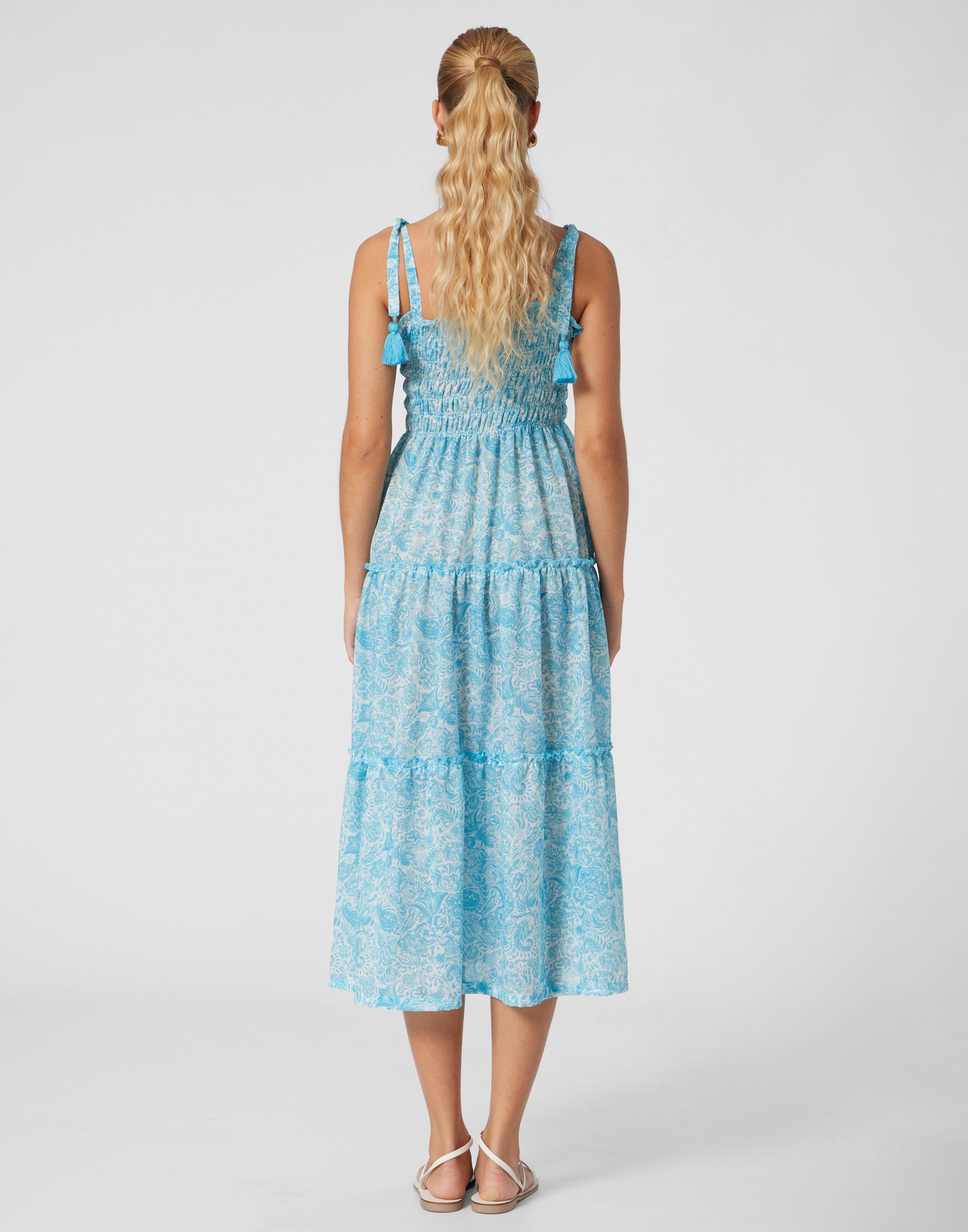 WOMEN'S DRESS PAISLEY TURQUOISE