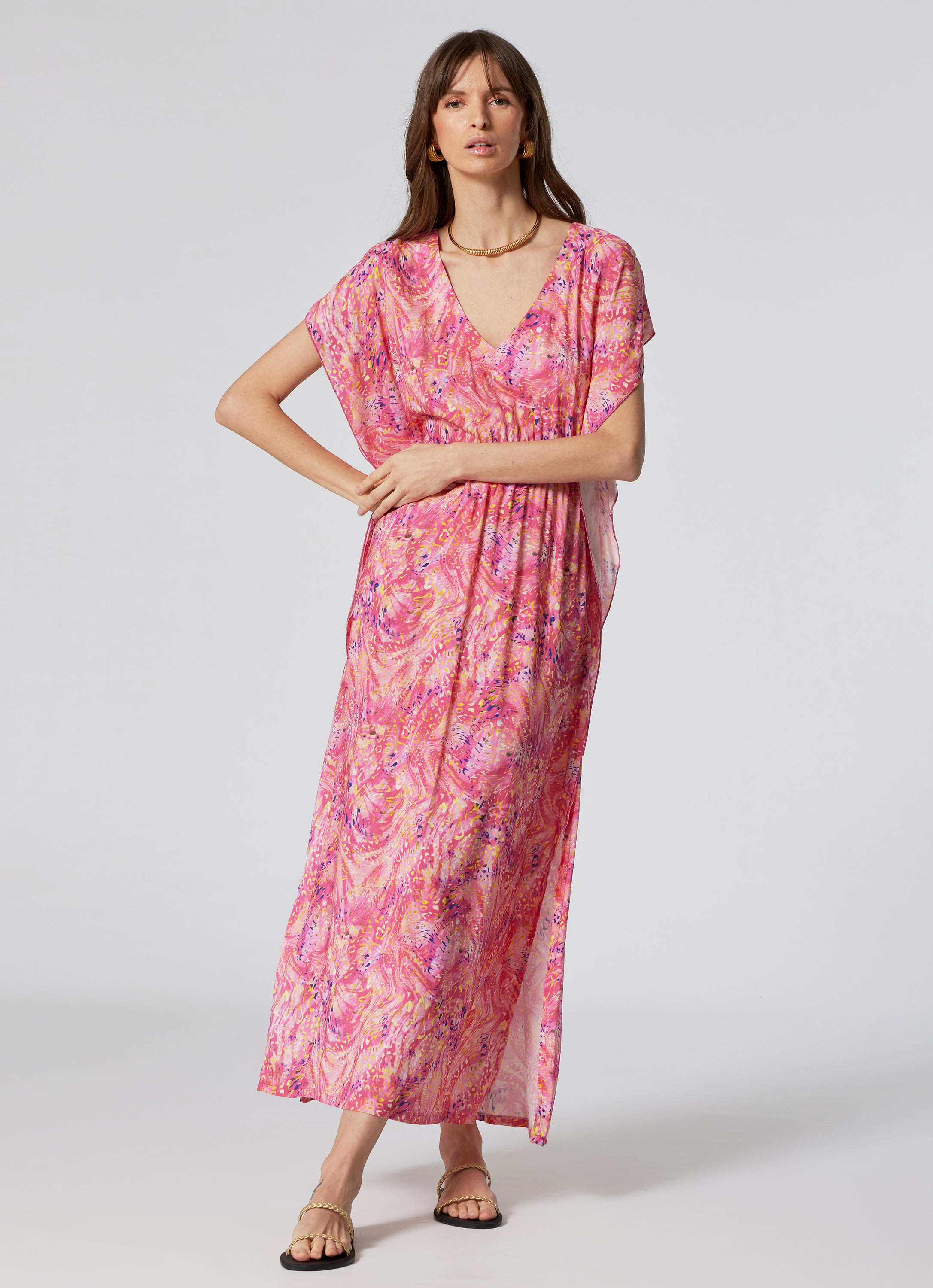 WOMEN'S  LONG KAFTAN SPLASH