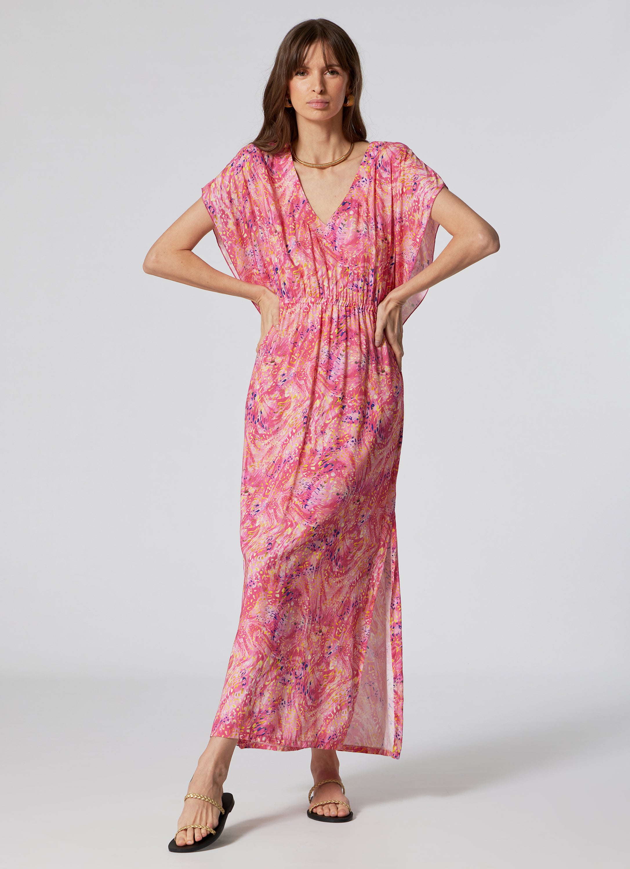 WOMEN'S  LONG KAFTAN SPLASH