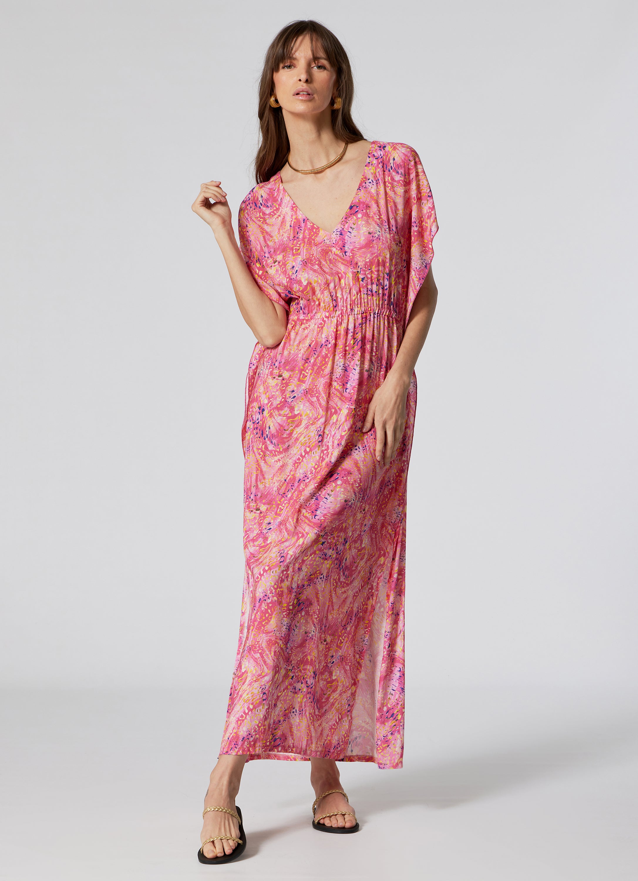 WOMEN'S  LONG KAFTAN SPLASH