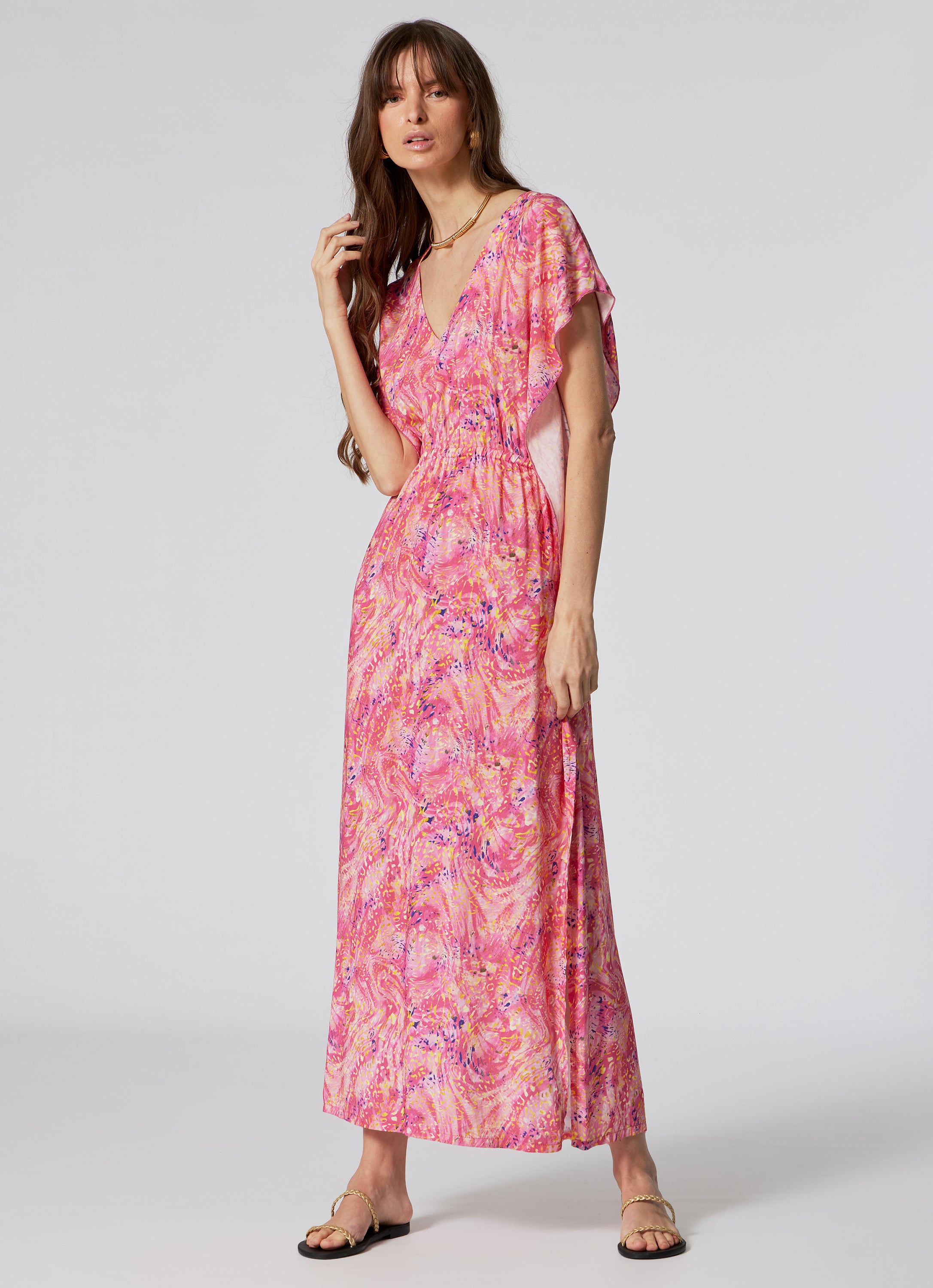 WOMEN'S  LONG KAFTAN SPLASH