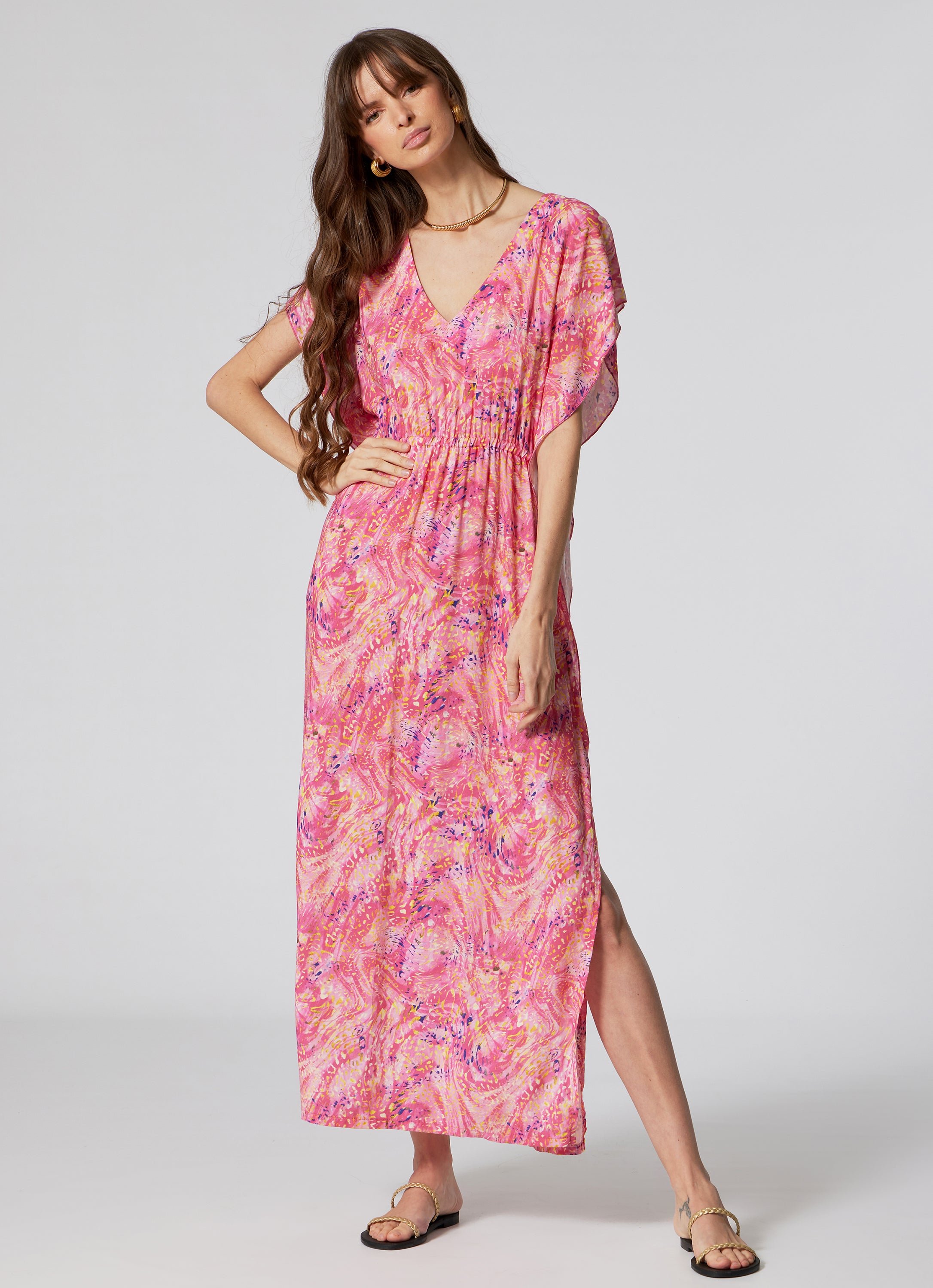 WOMEN'S  LONG KAFTAN SPLASH