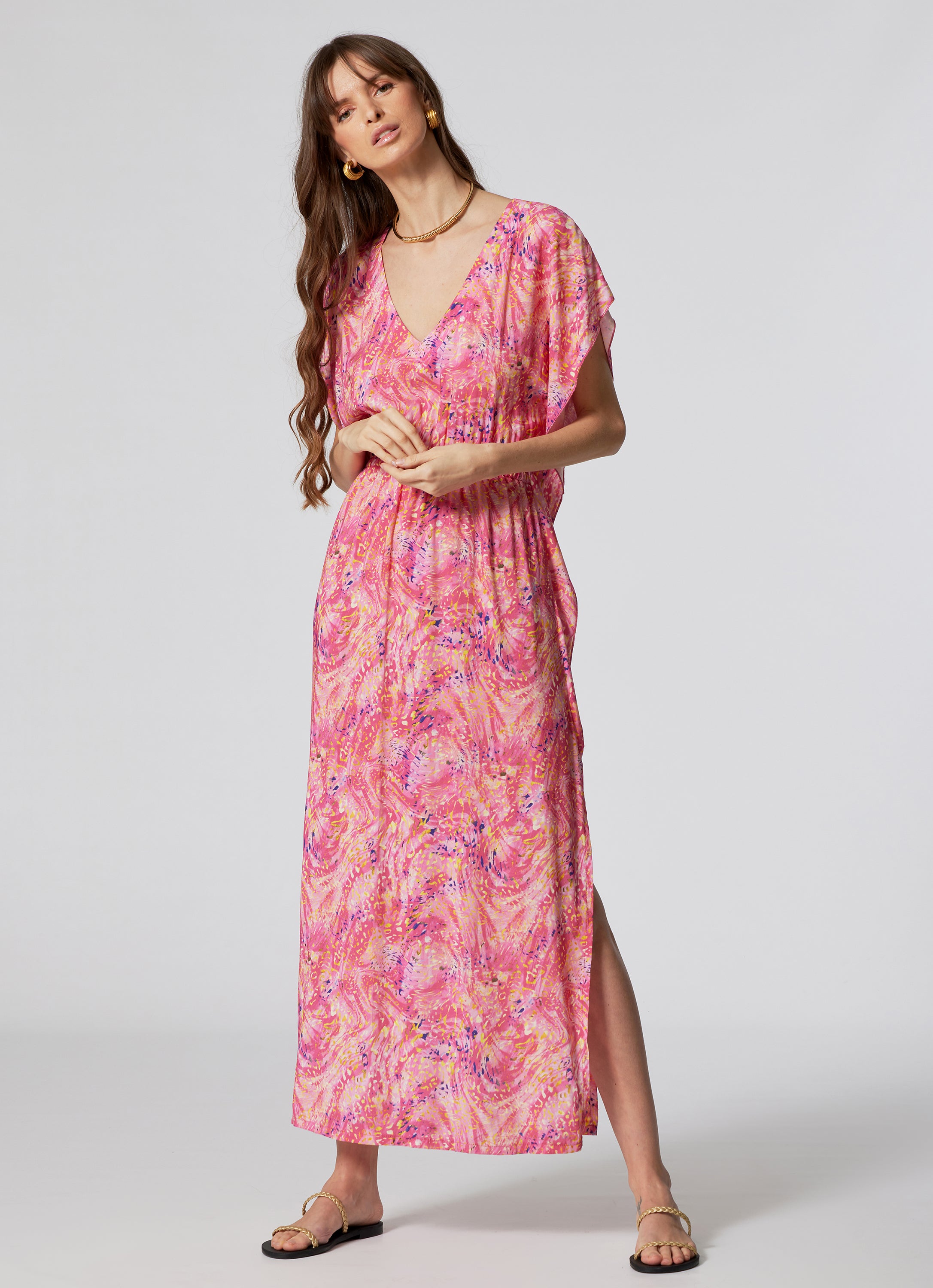 WOMEN'S  LONG KAFTAN SPLASH