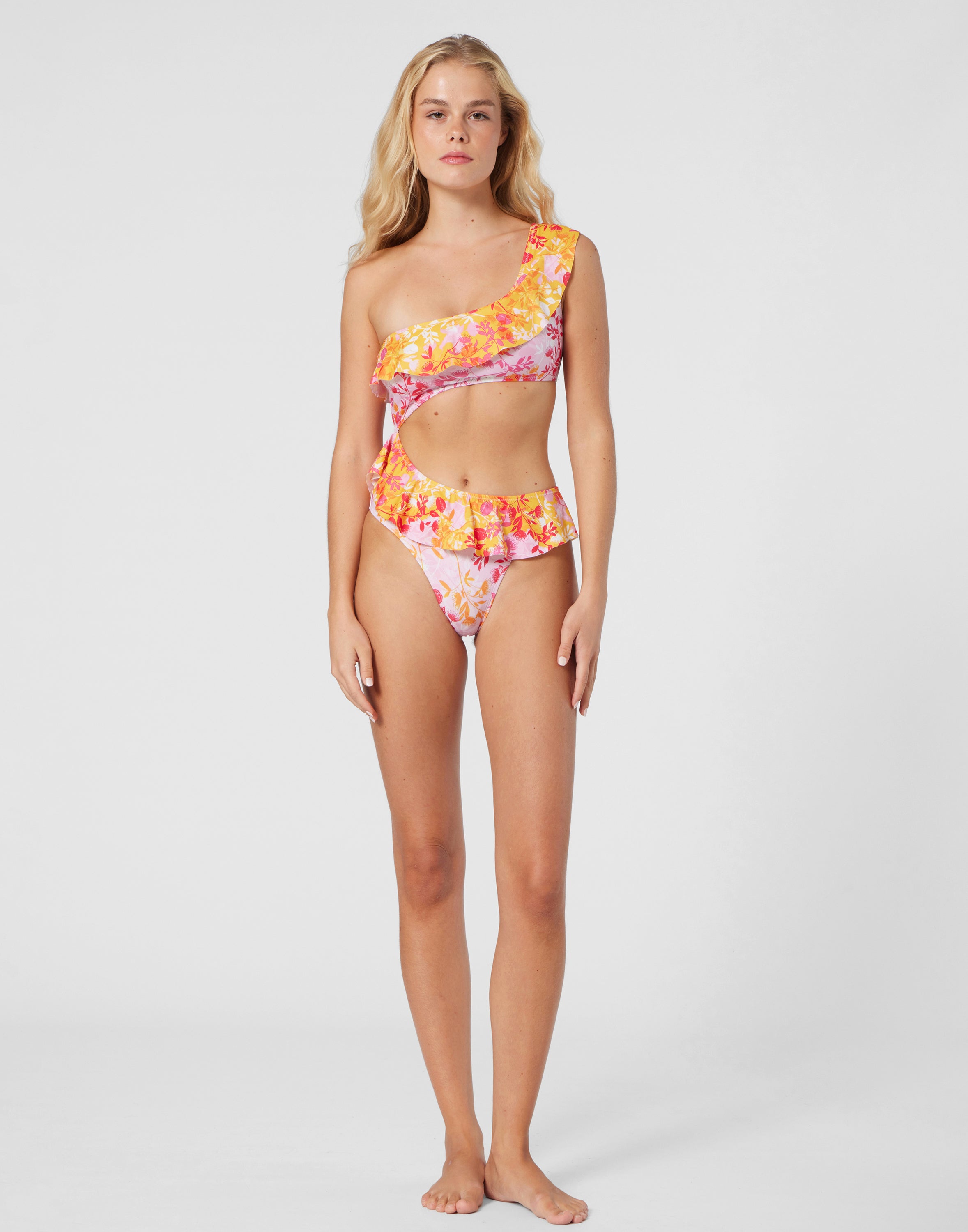 WOMEN'S ONE PIECE CUT OUT BOTANICAL MIX