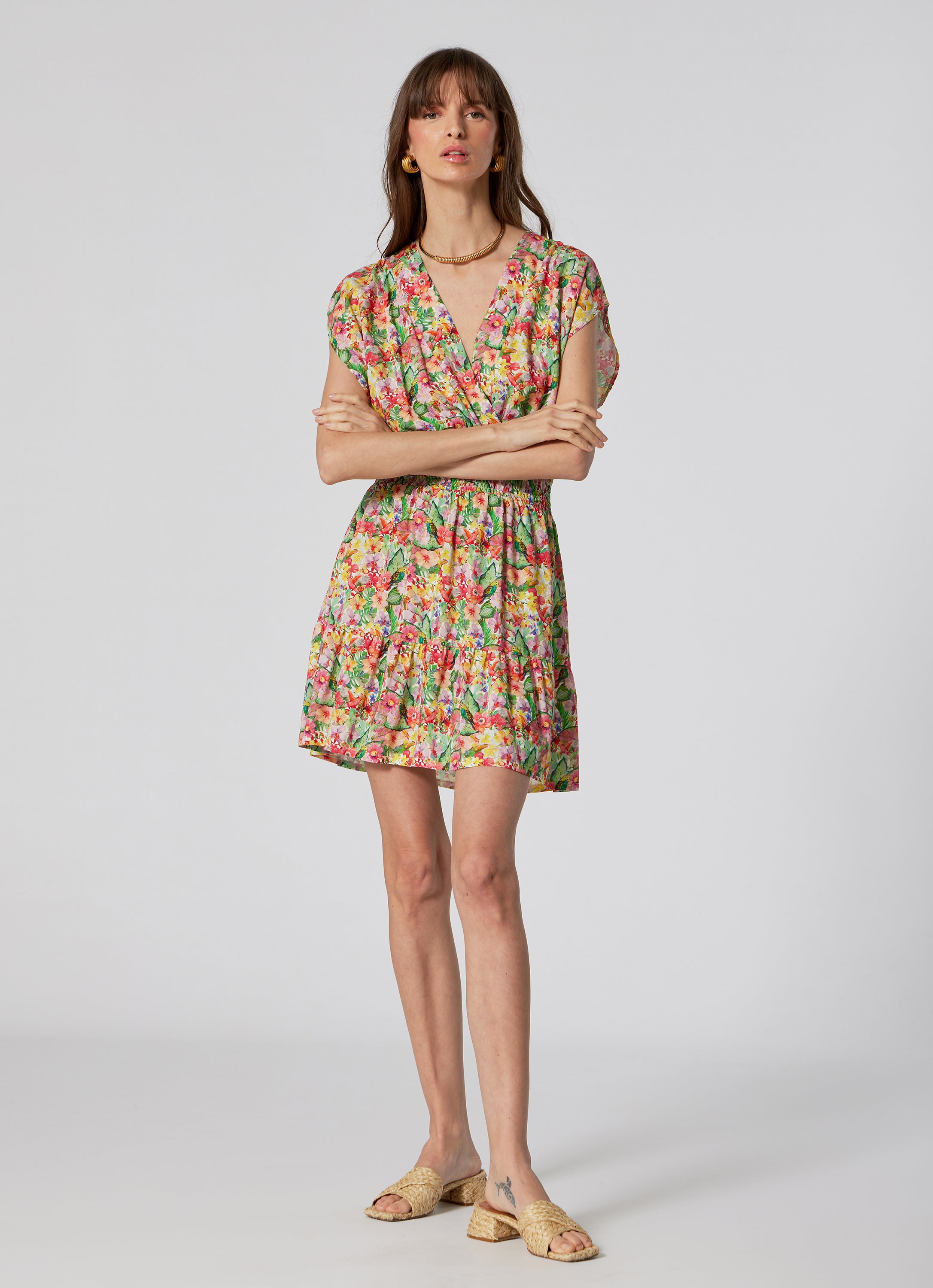 WOMEN'S  SHORT DRESS GARDEN