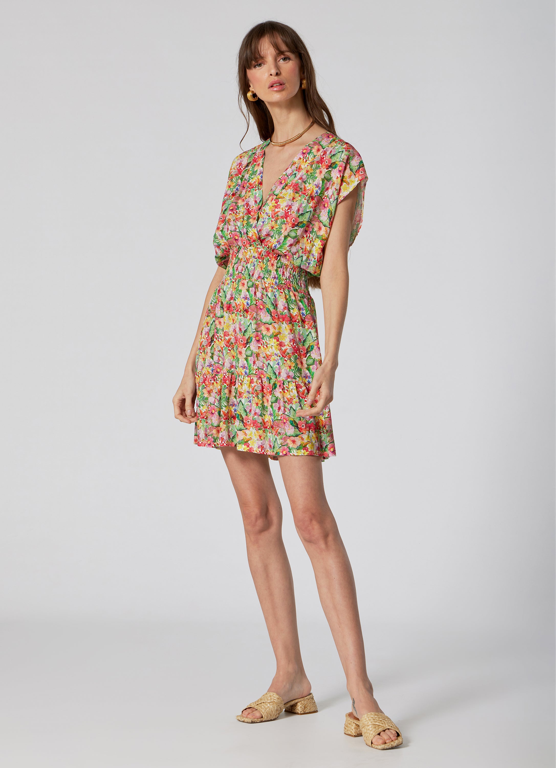 WOMEN'S  SHORT DRESS GARDEN