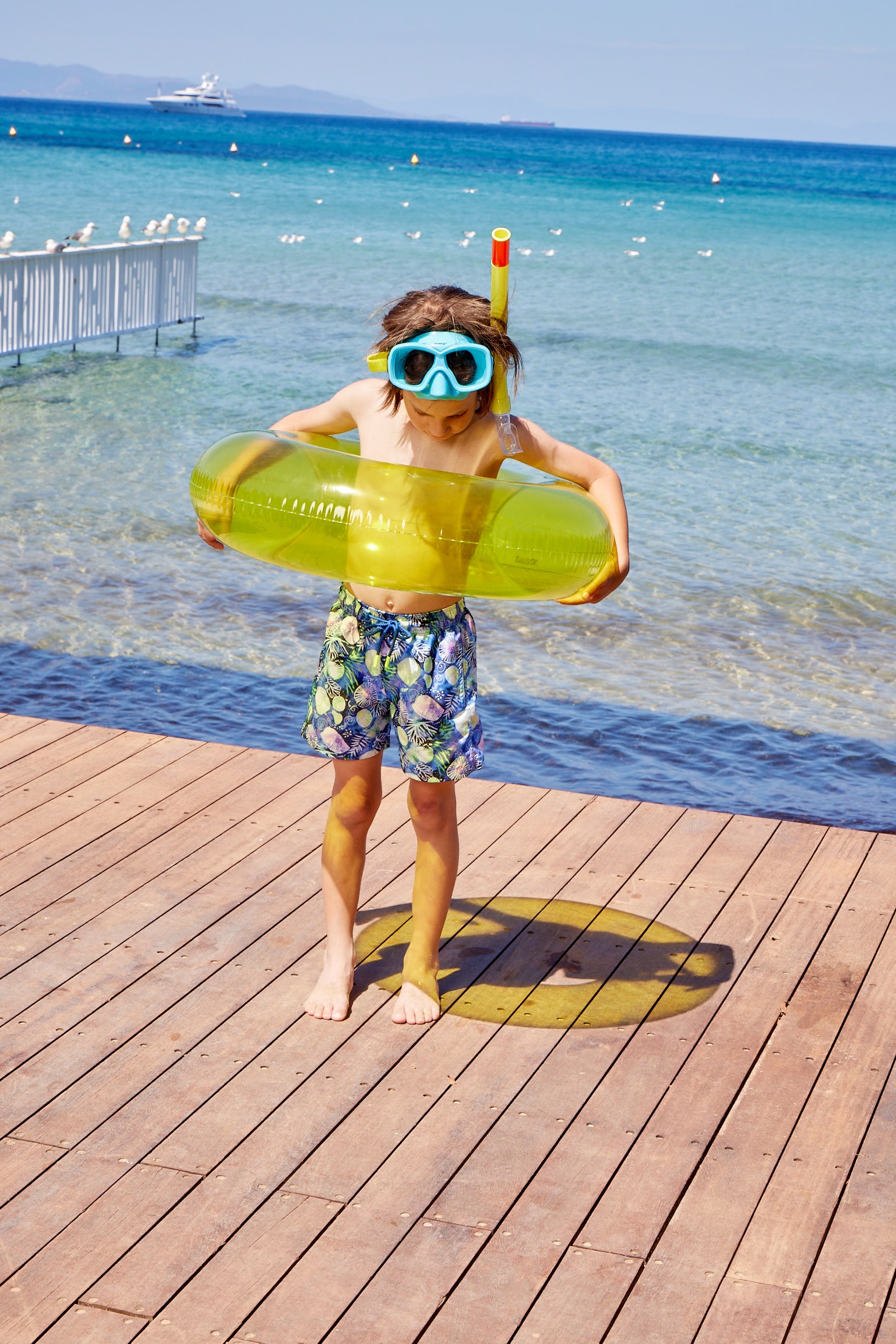 BOY'S SWIM SHORTS SEASHELLS