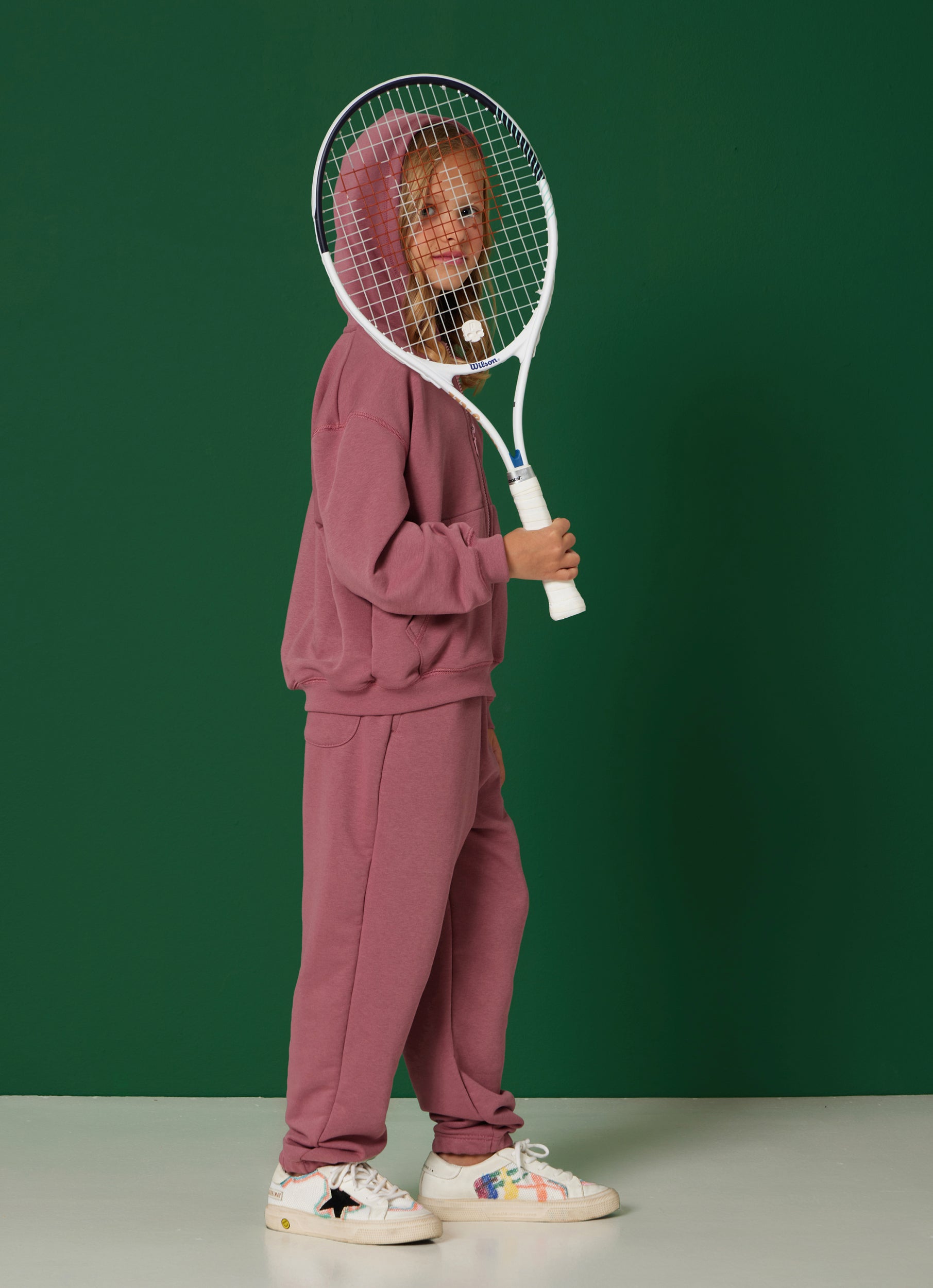 ZIP-UP HOODIE DUSTY PINK