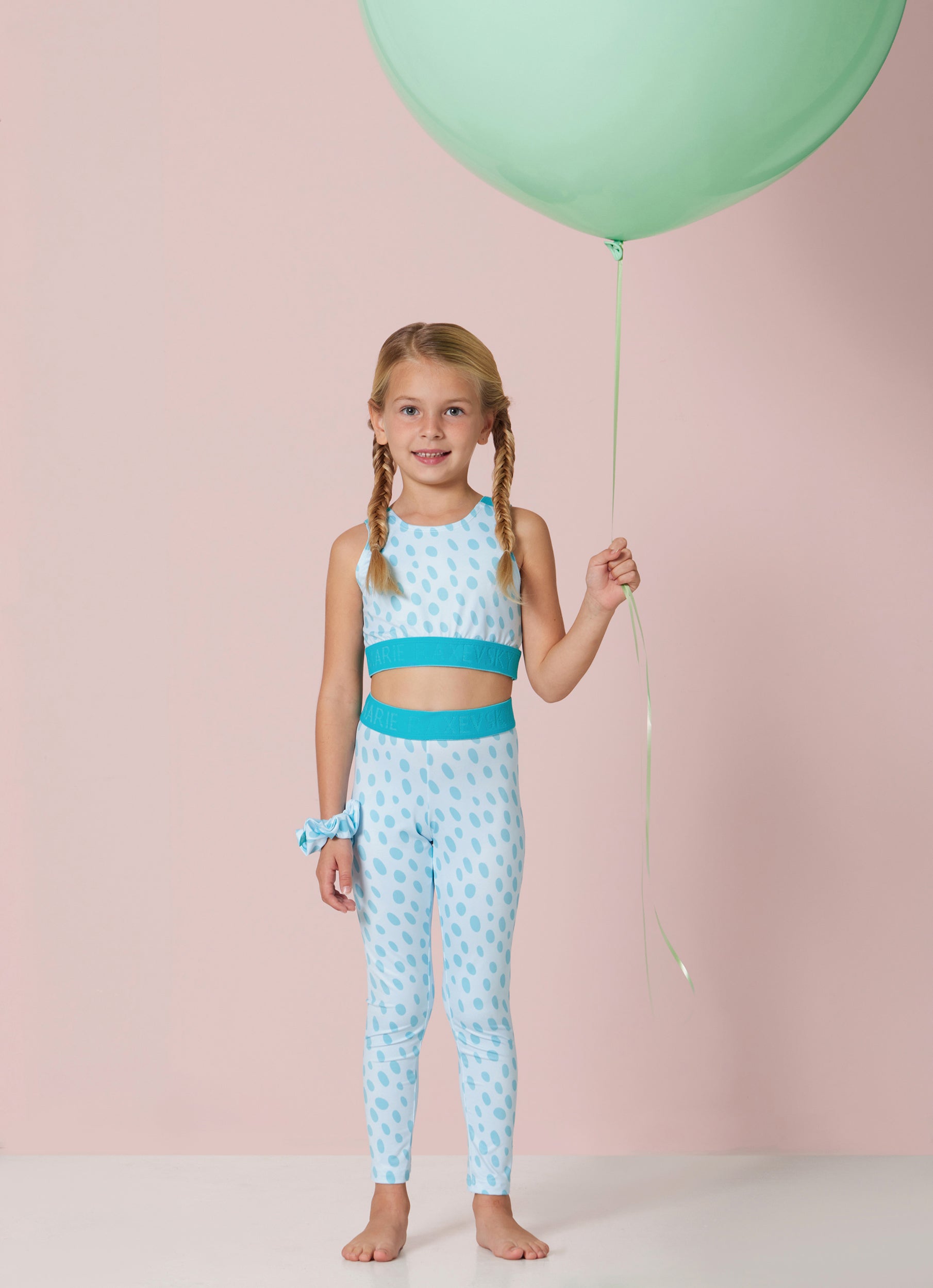 GIRL'S LEGGINGS AQUA DROPS