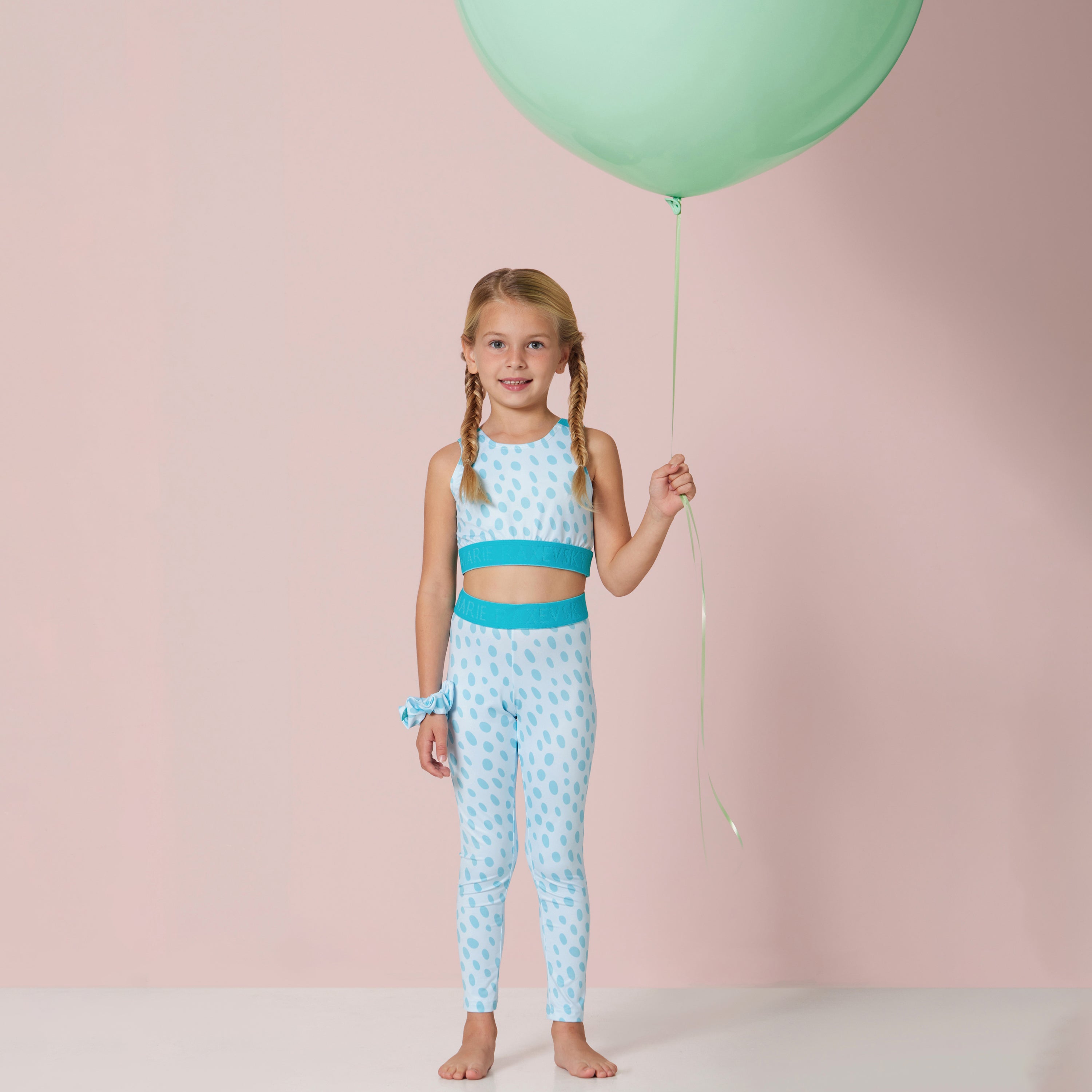 GIRL'S LEGGINGS AQUA DROPS