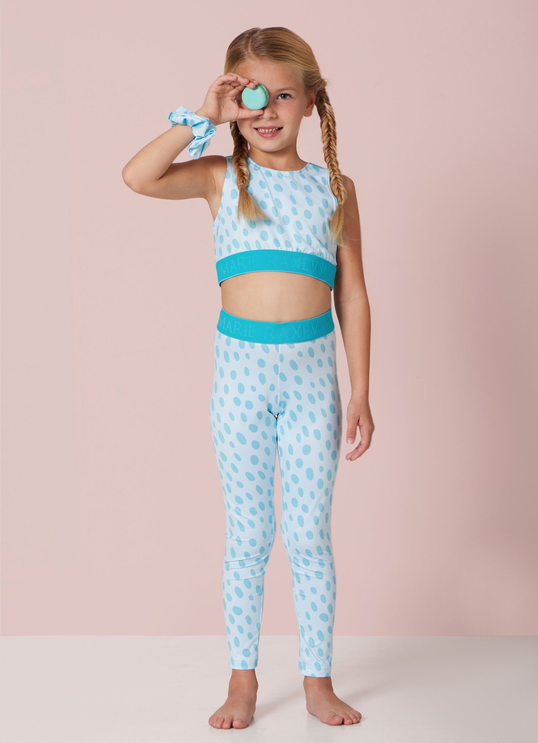 GIRL'S LEGGINGS AQUA DROPS