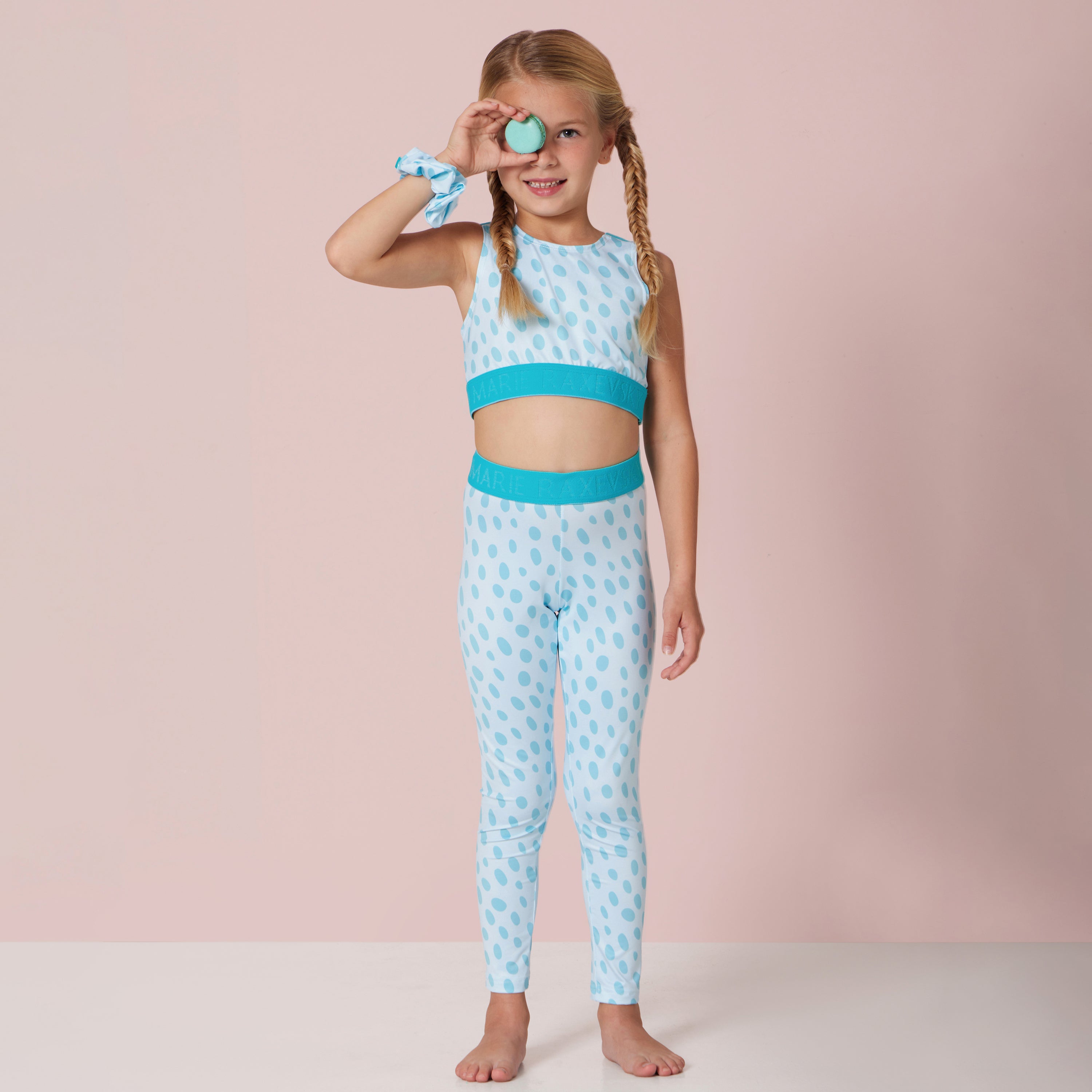 GIRL'S LEGGINGS AQUA DROPS