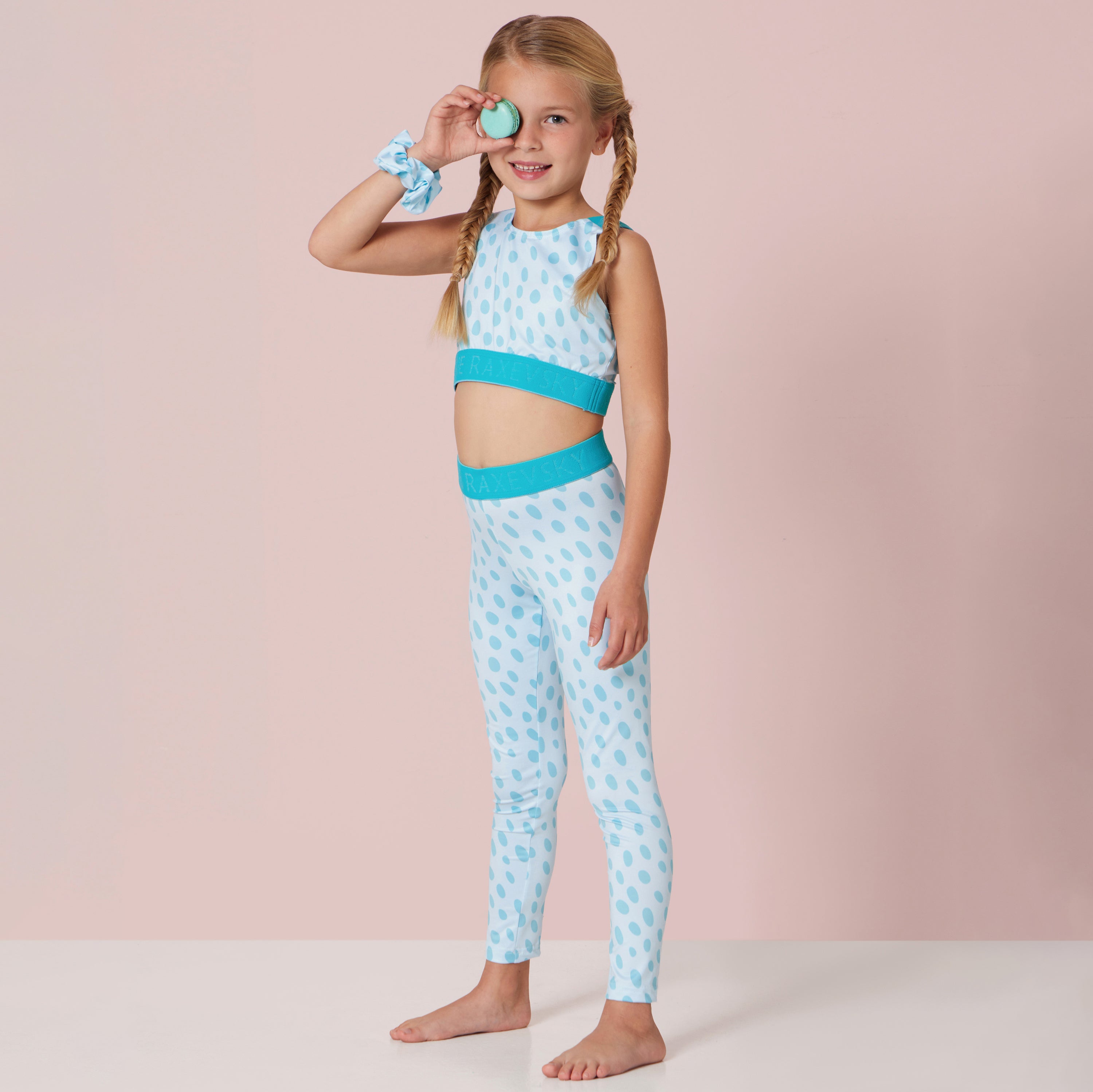 GIRL'S LEGGINGS AQUA DROPS