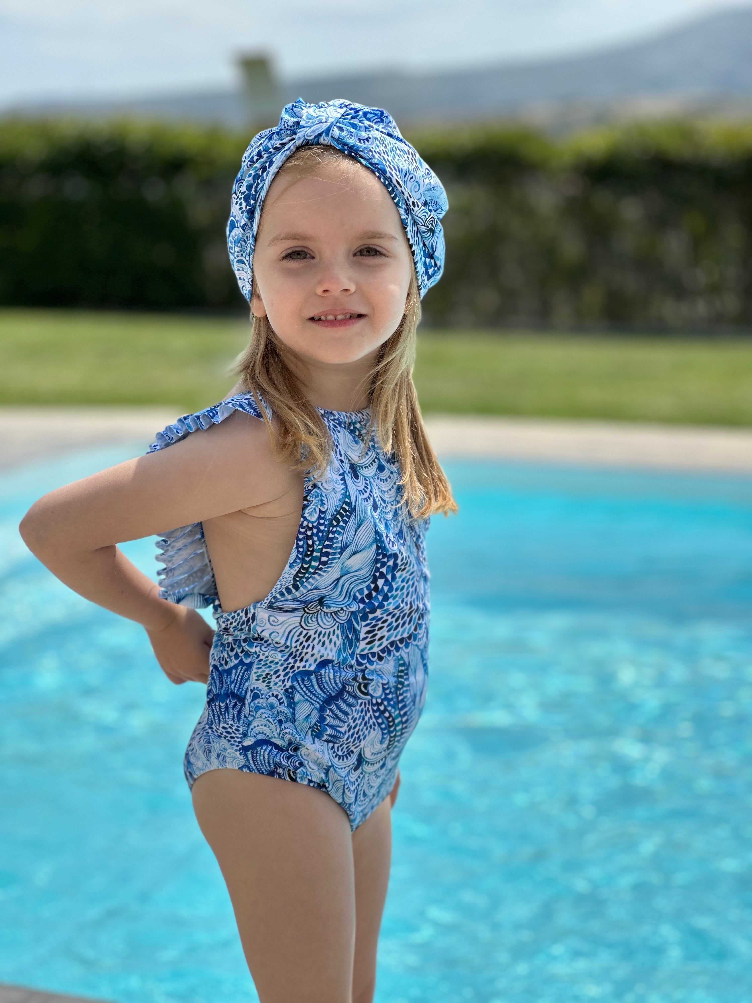 GIRL'S ONE PIECE PLEATED WAVES