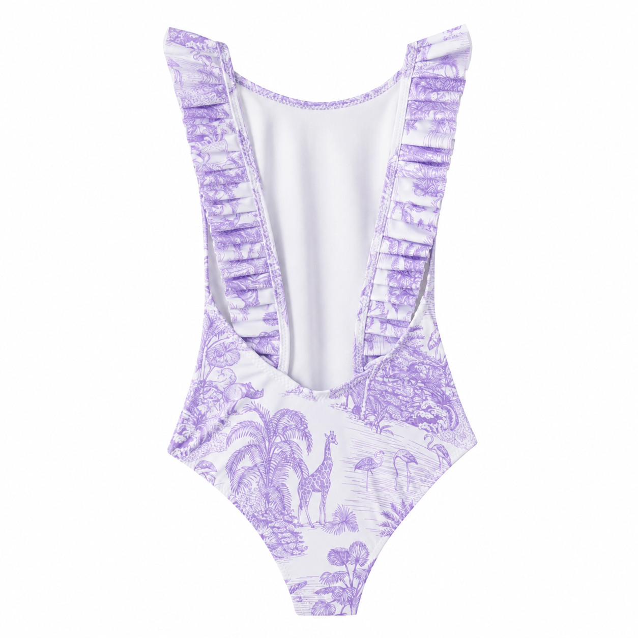 GIRL'S ONE PIECE PLEATED  JUNGLE LILLAC