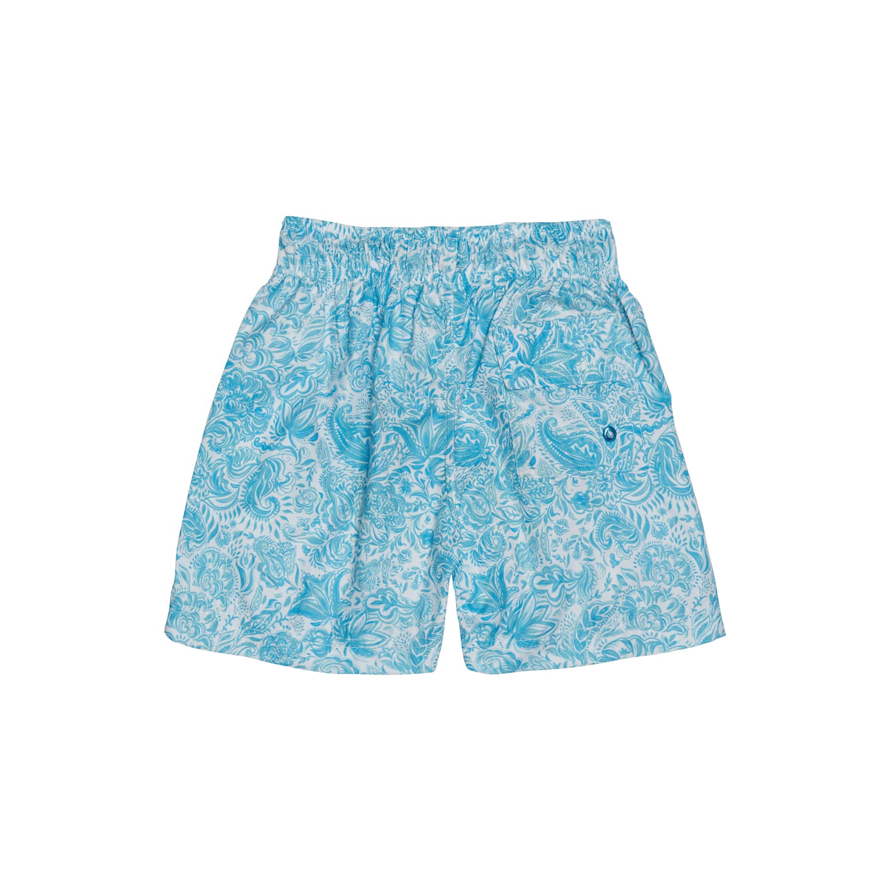 BOY'S SWIM SHORTS PAISLEY TURQUOISE