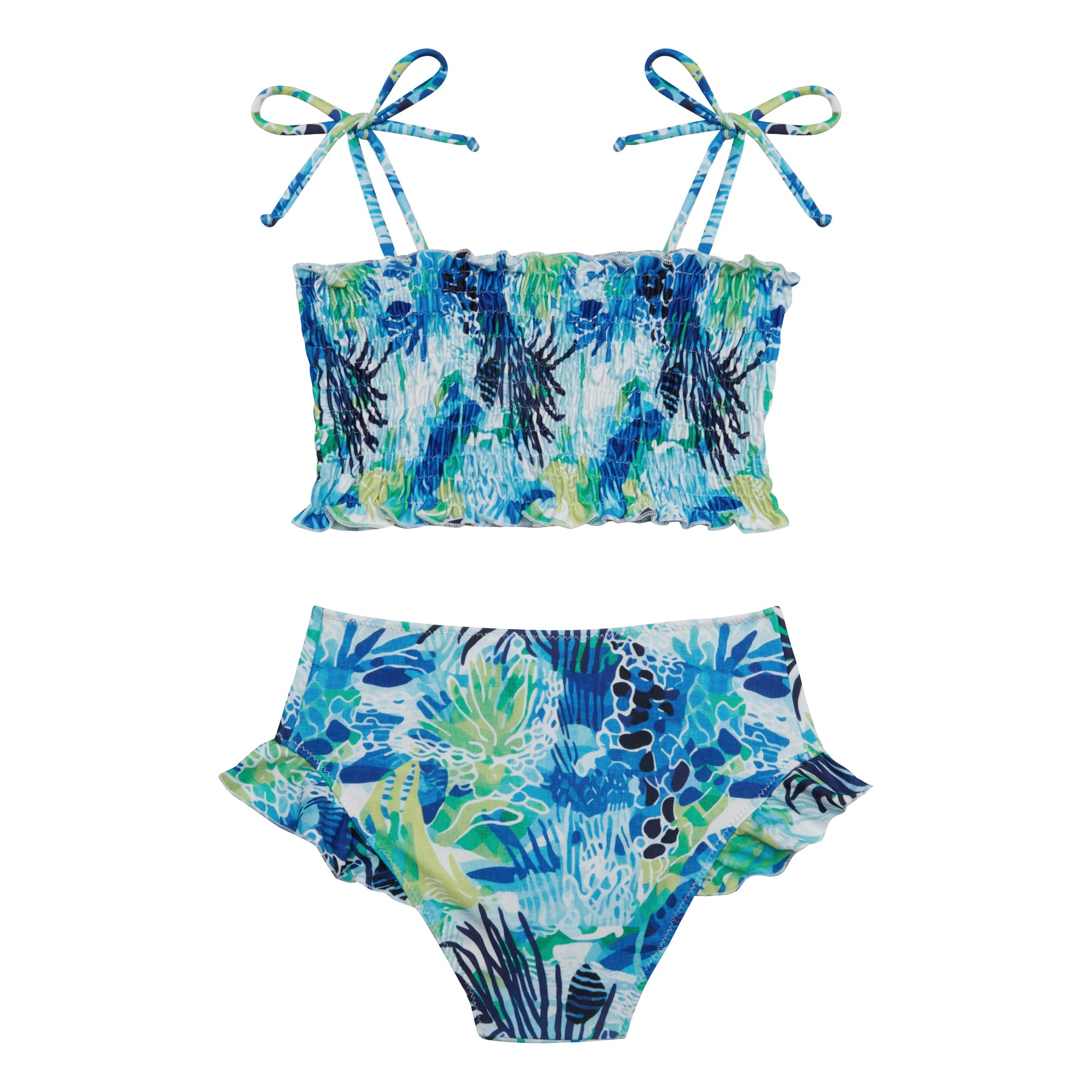 GIRL'S HIGH WAIST BIKINI AQUATIC