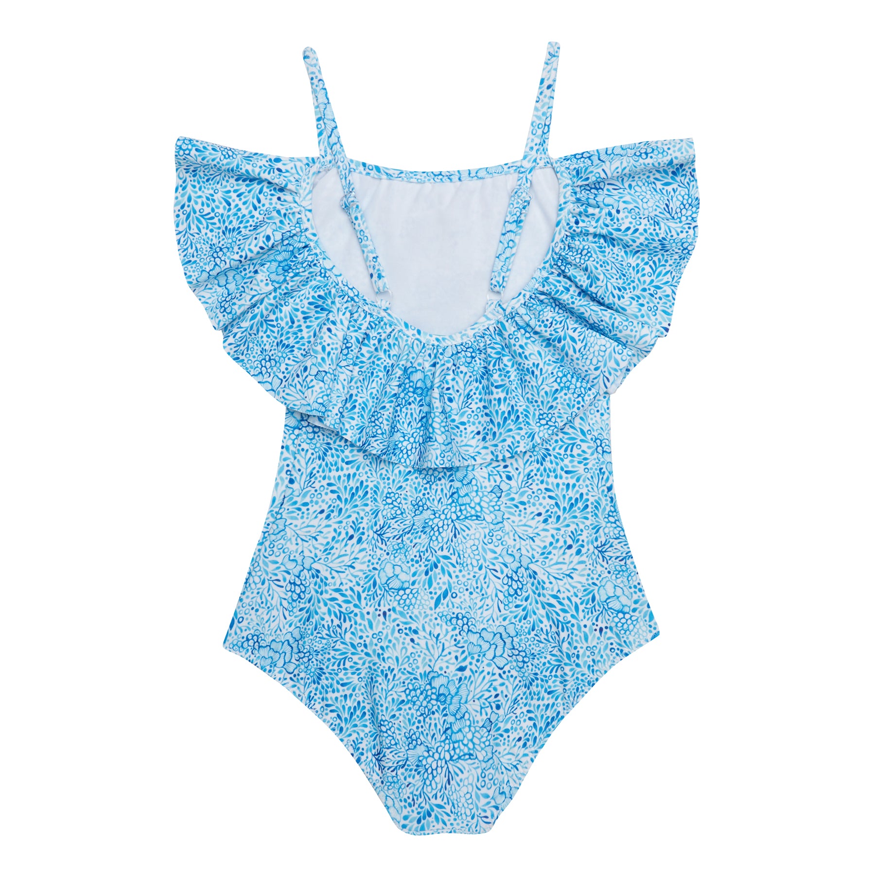 GIRL'S ONE PIECE RUFFLED IRIS