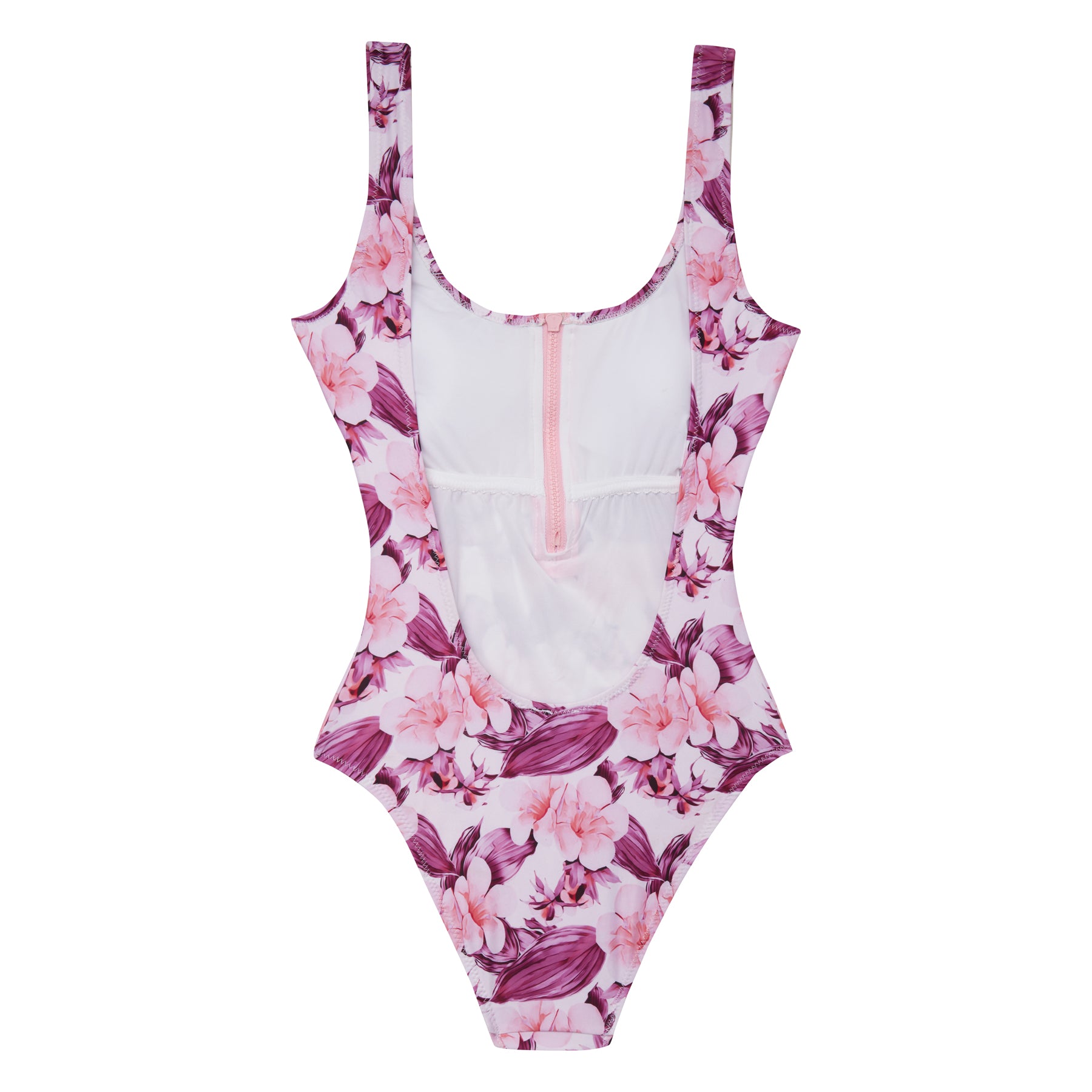 WOMEN'S ONE PIECE ZIPPER FLOWERS