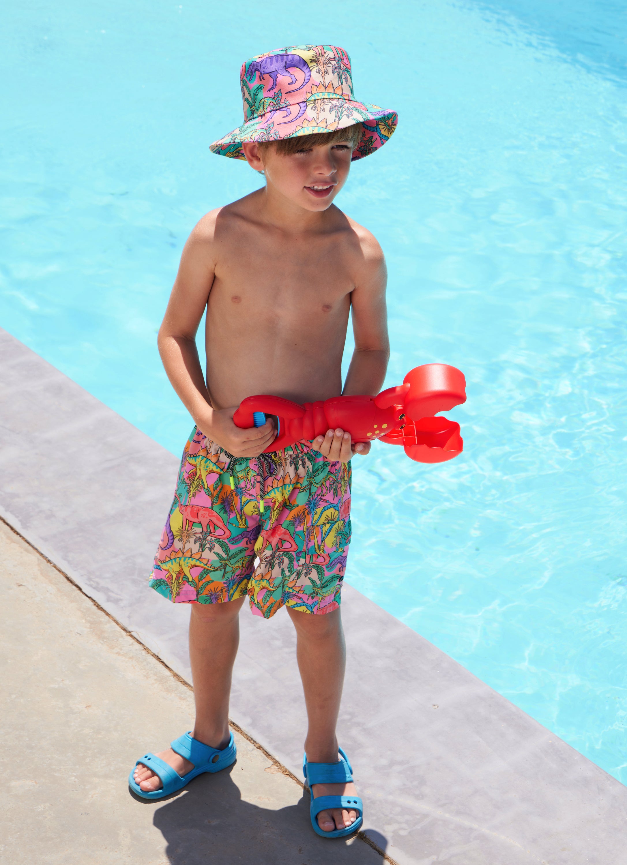 BOY'S SWIM SHORTS DINO