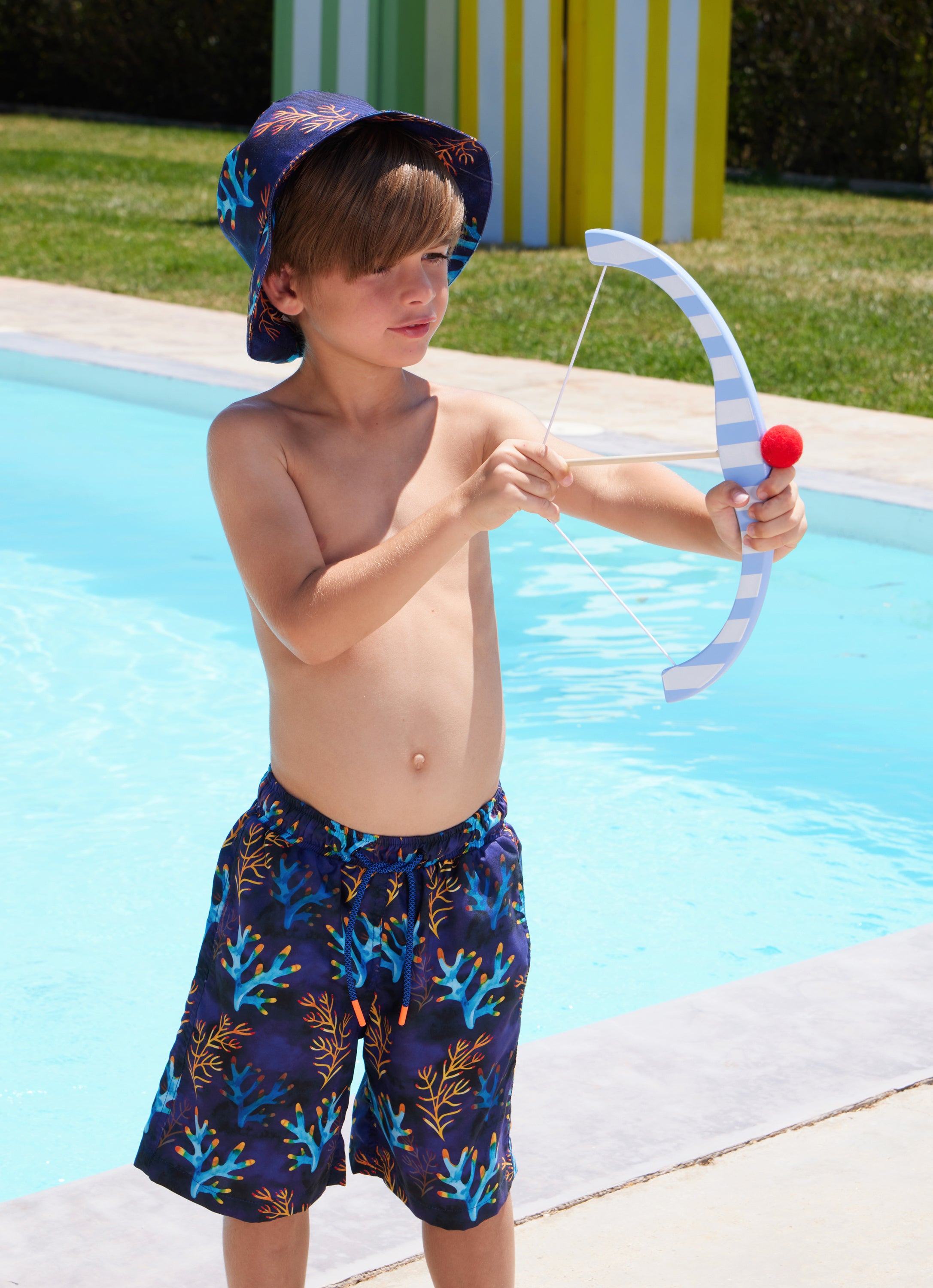 BOY'S SWIM SHORTS MIDNIGHT REEF