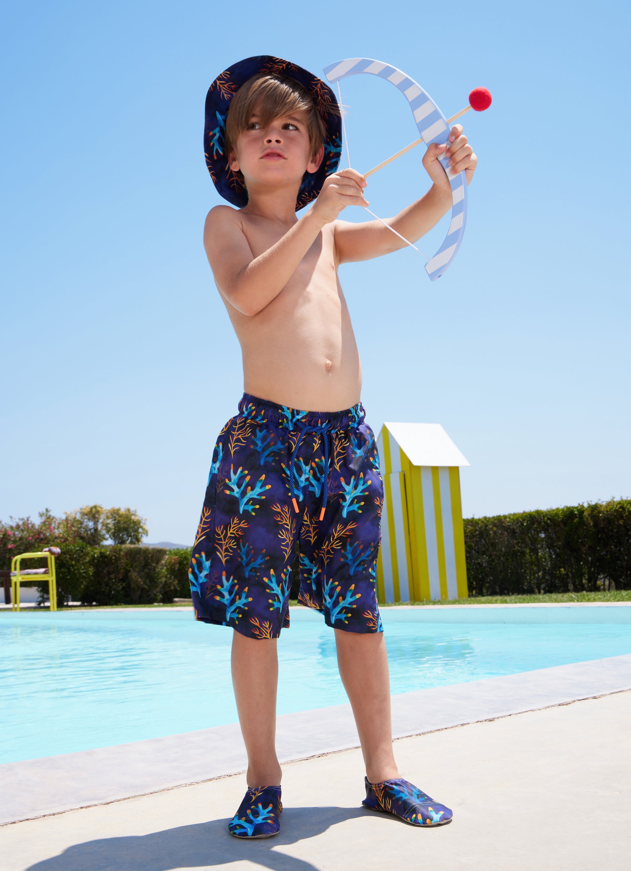 BOY'S SWIM SHORTS MIDNIGHT REEF
