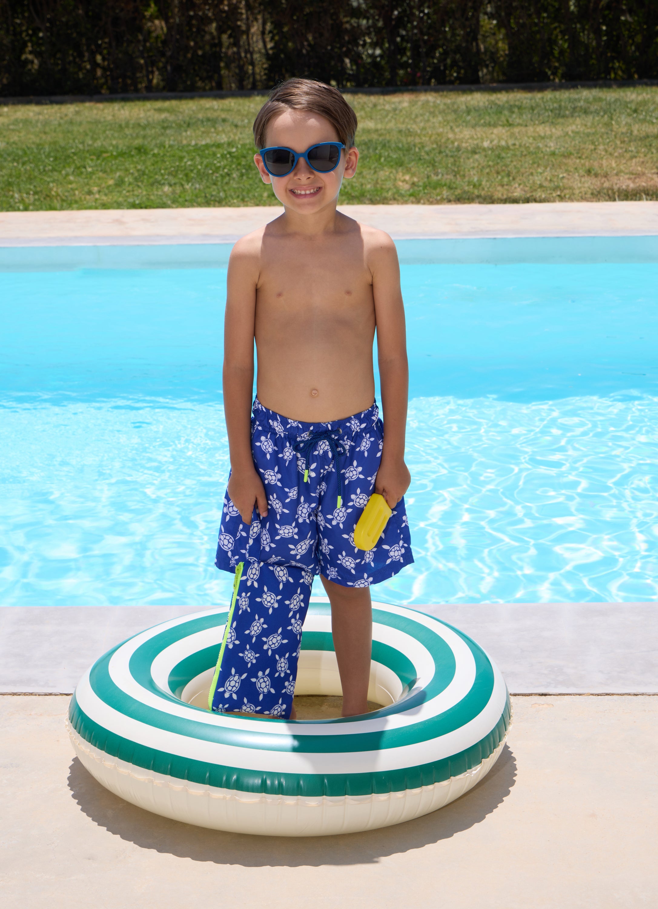 BOY'S SWIM SHORTS WHITE  CARETTA