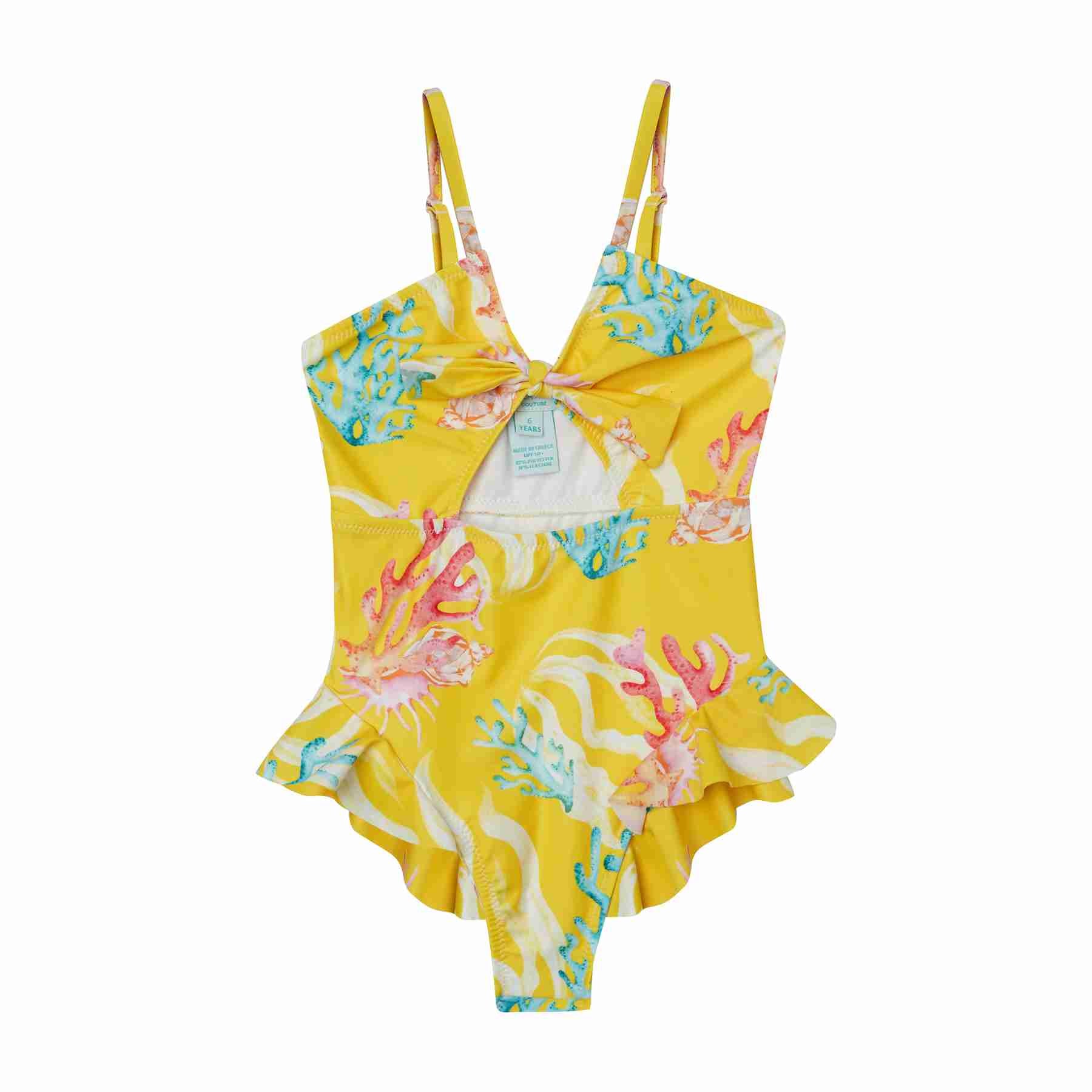 GIRL'S ONE PIECE SPAGHETTI SUNSET REEF
