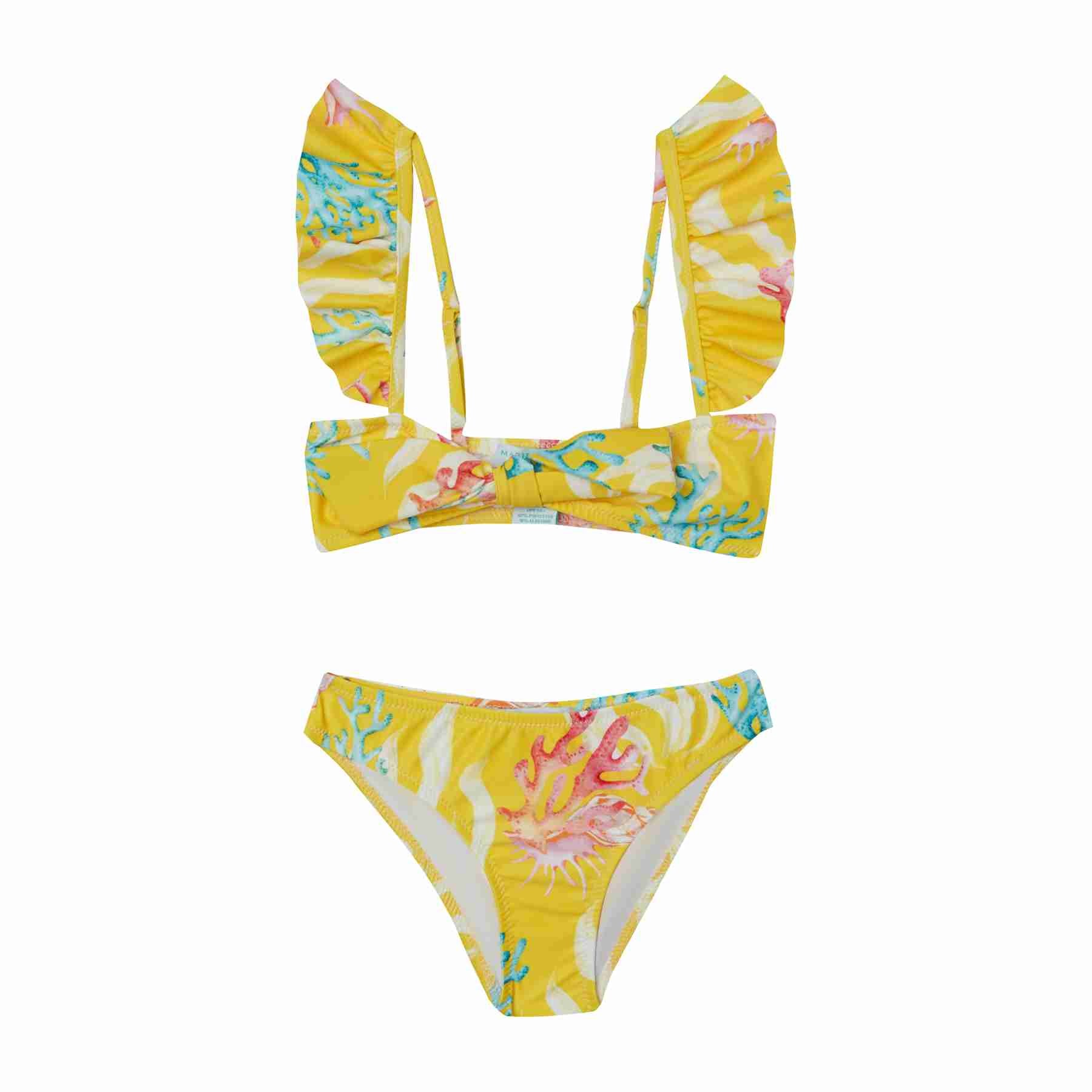 GIRL’S TIE KNOT BIKINI SUNSET REEF