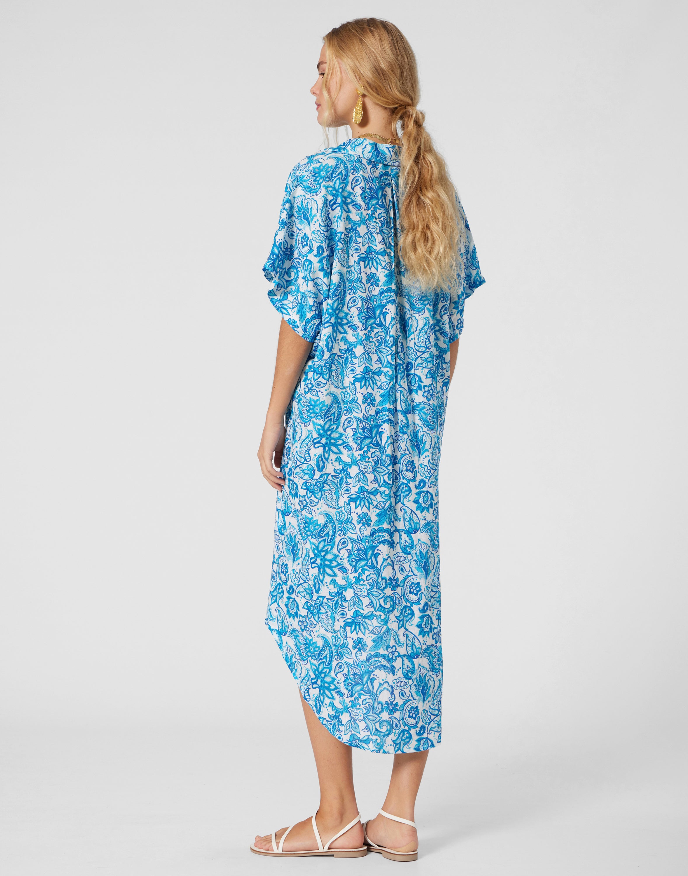 WOMEN’S LONG SHIRT DRESS CYCLADIC